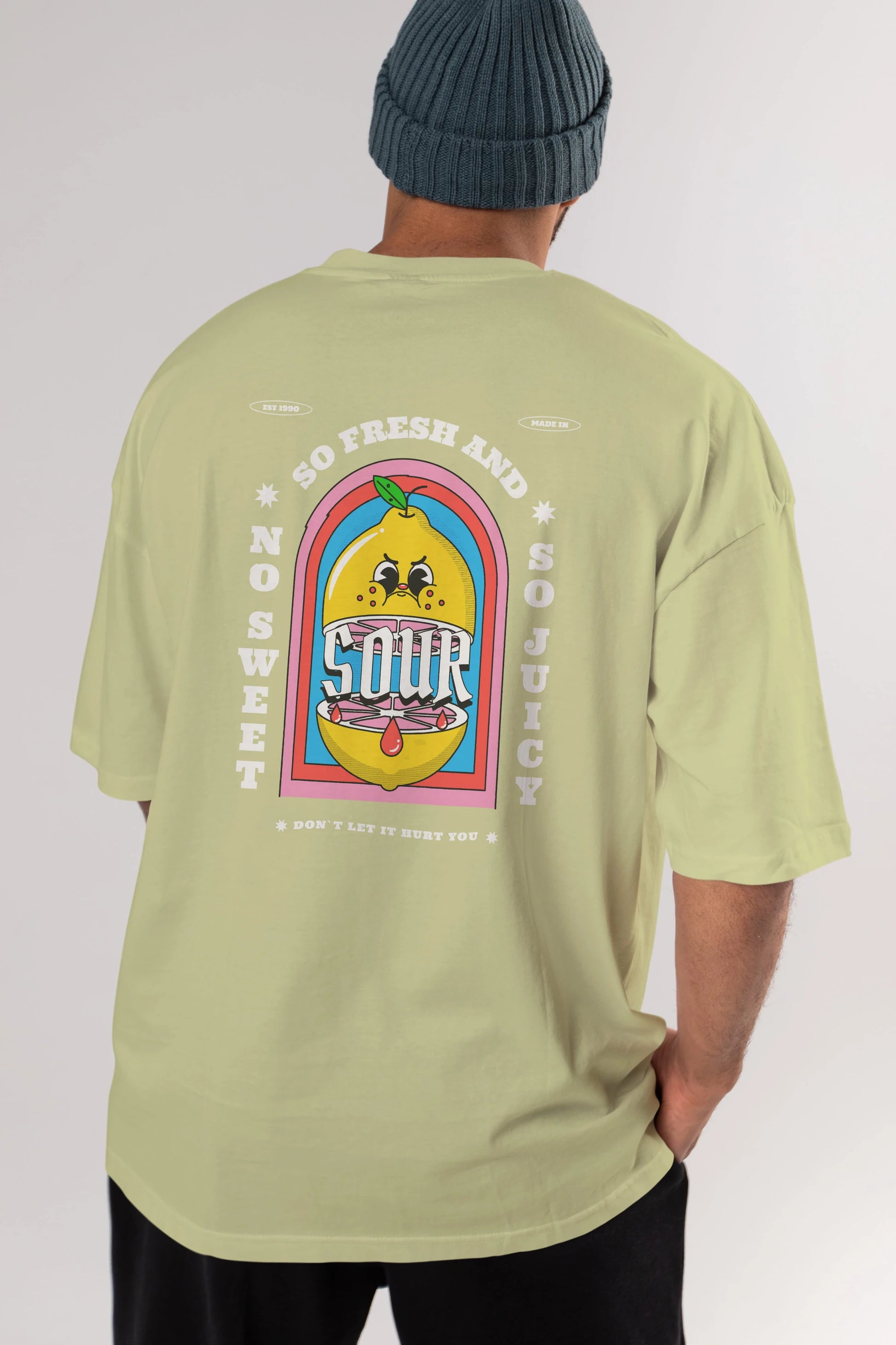 So Fresh And Sour Arka Baskılı Oversize t-shirt Erkek Kadın Unisex