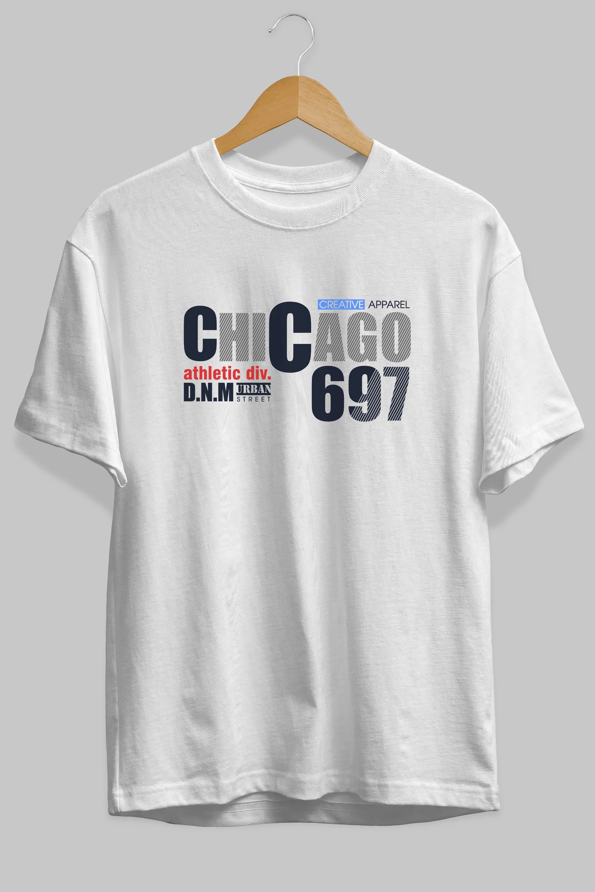 Chicago 697 Ön Baskılı Oversize t-shirt Erkek Kadın Unisex