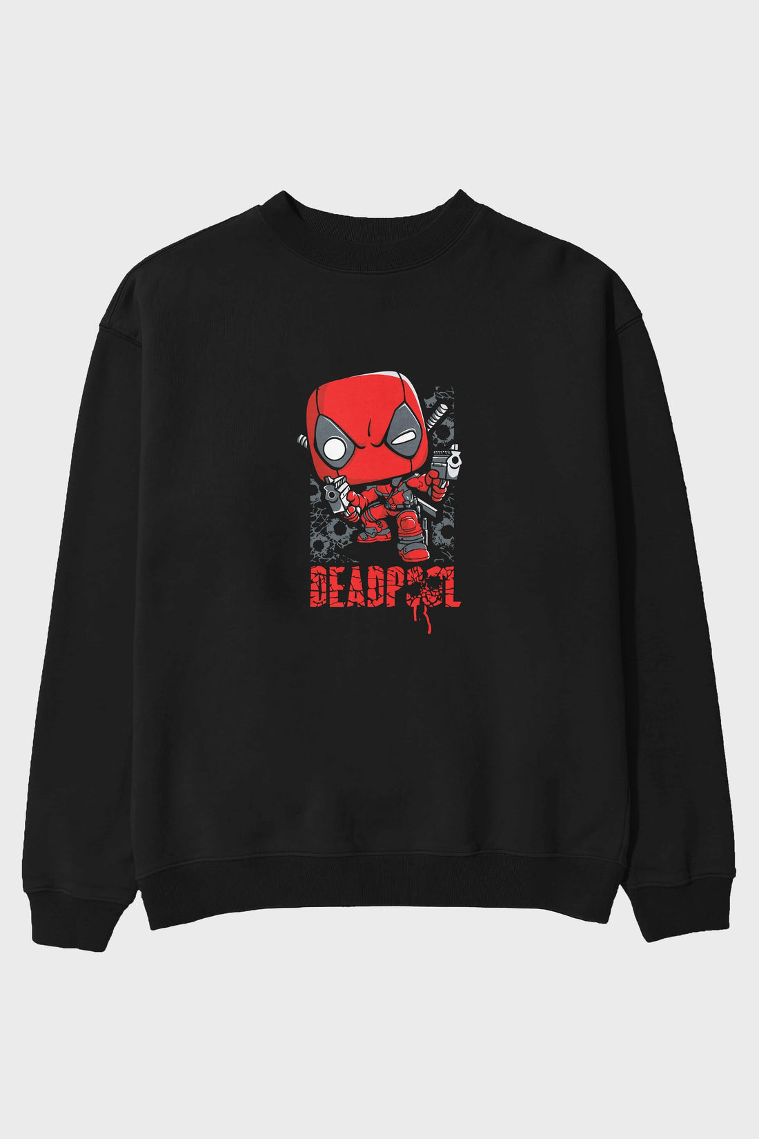 Deadpool (8) Ön Baskılı Oversize Sweatshirt Erkek Kadın Unisex