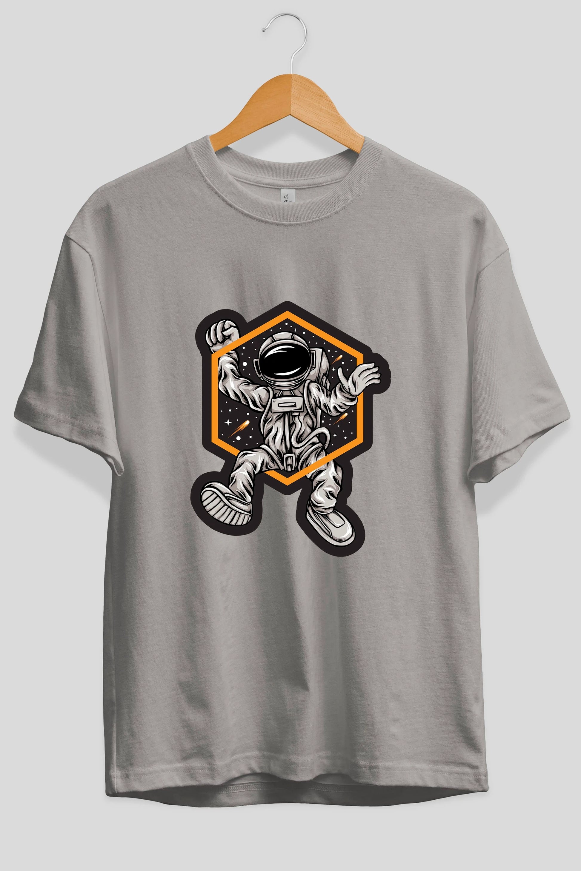 Astrofun Sticker Ön Baskılı Oversize t-shirt Erkek Kadın Unisex