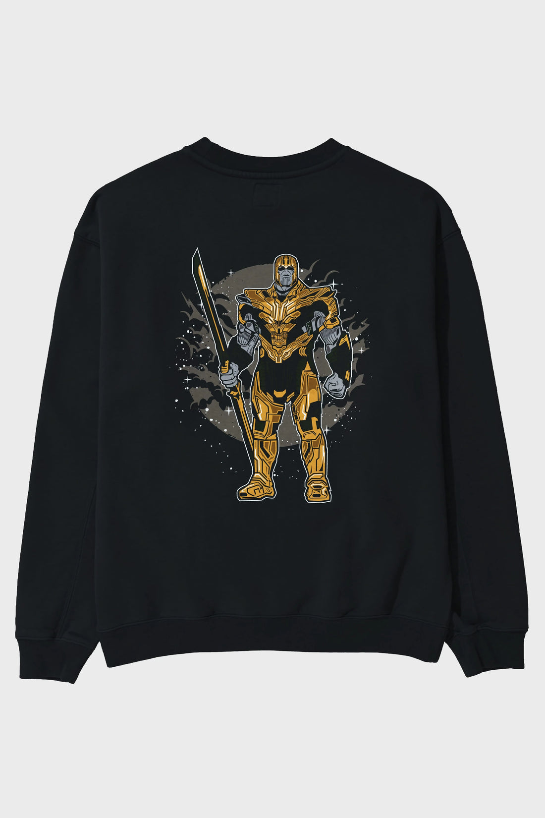 Thanos Arka Baskılı Oversize Sweatshirt Erkek Kadın Unisex