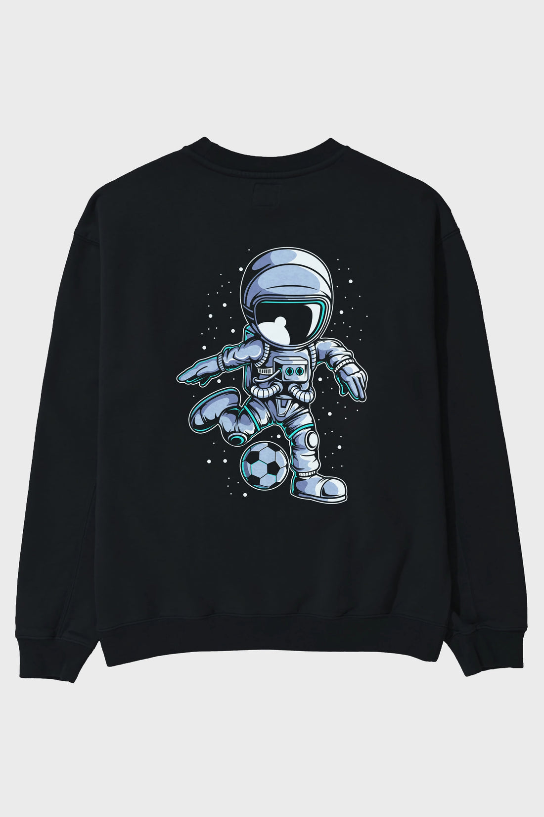 Astronaut Soccer (2) Arka Baskılı Oversize Sweatshirt Erkek Kadın Unisex