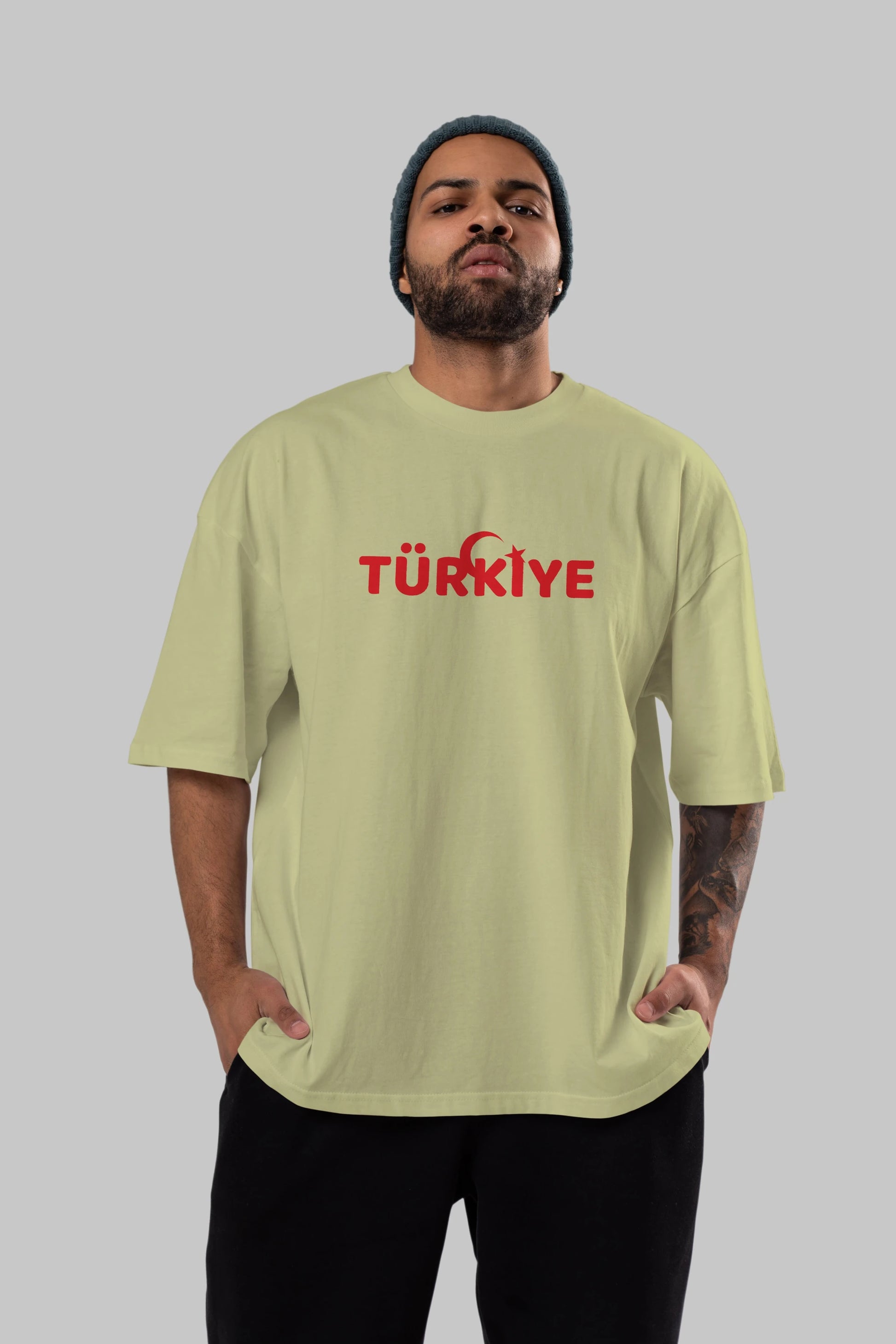 Türkiye Ön Baskılı Oversize t-shirt %100 pamuk Erkek Kadın Unisex