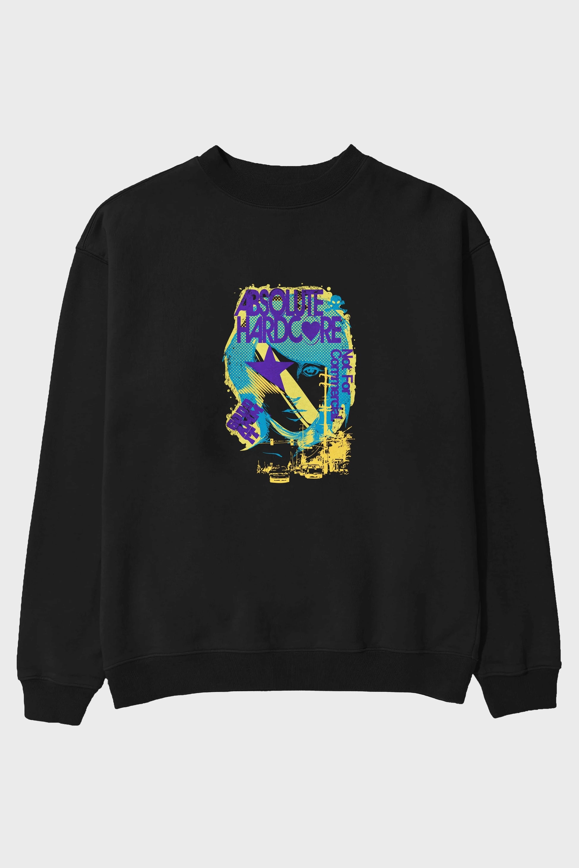 Absolute Hardcore Ön Baskılı Oversize Sweatshirt Erkek Kadın Unisex