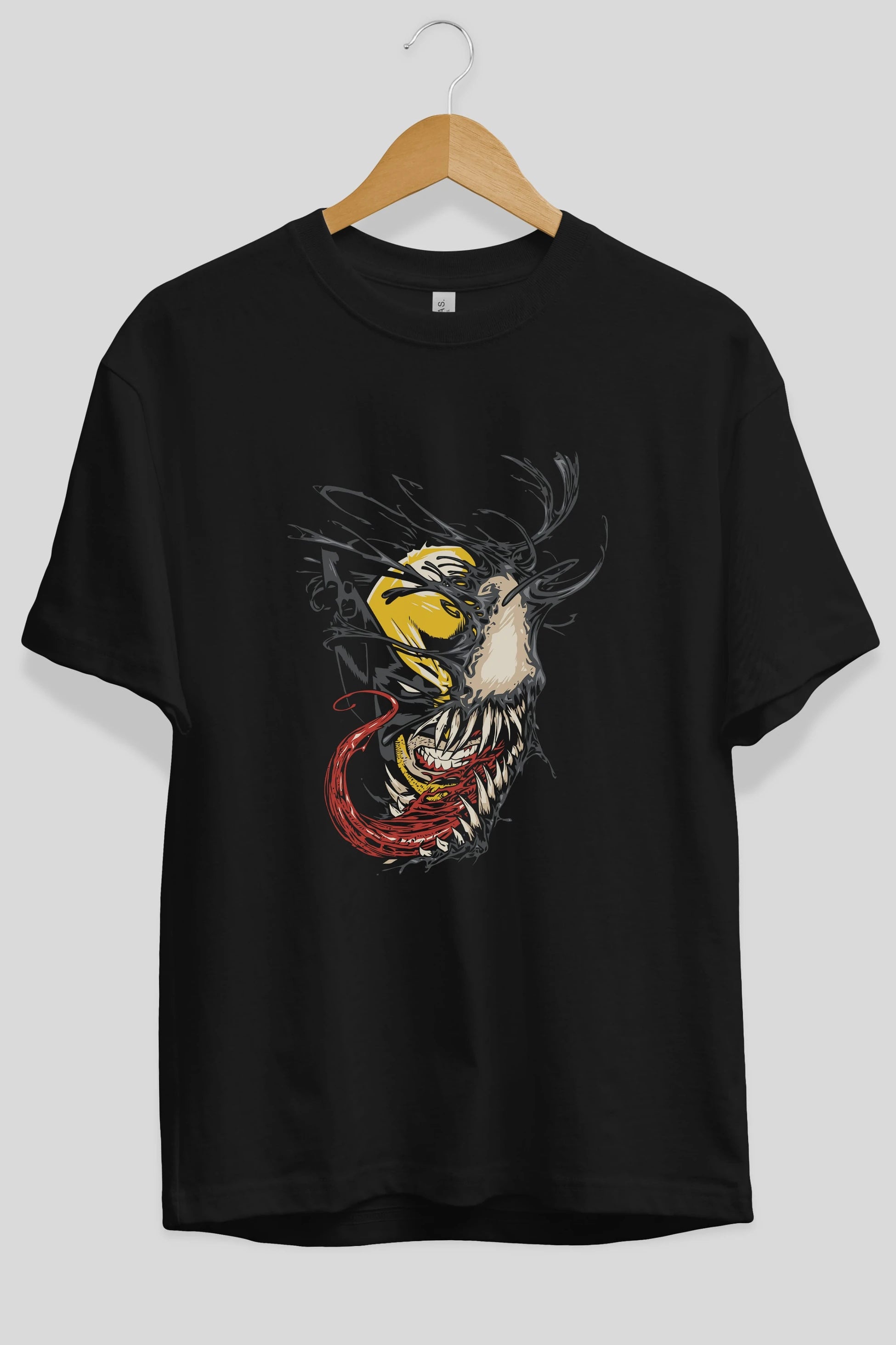 Venom (4) Ön Baskılı Oversize t-shirt Erkek Kadın Unisex %100 Pamuk Bisiklet Yaka tişort