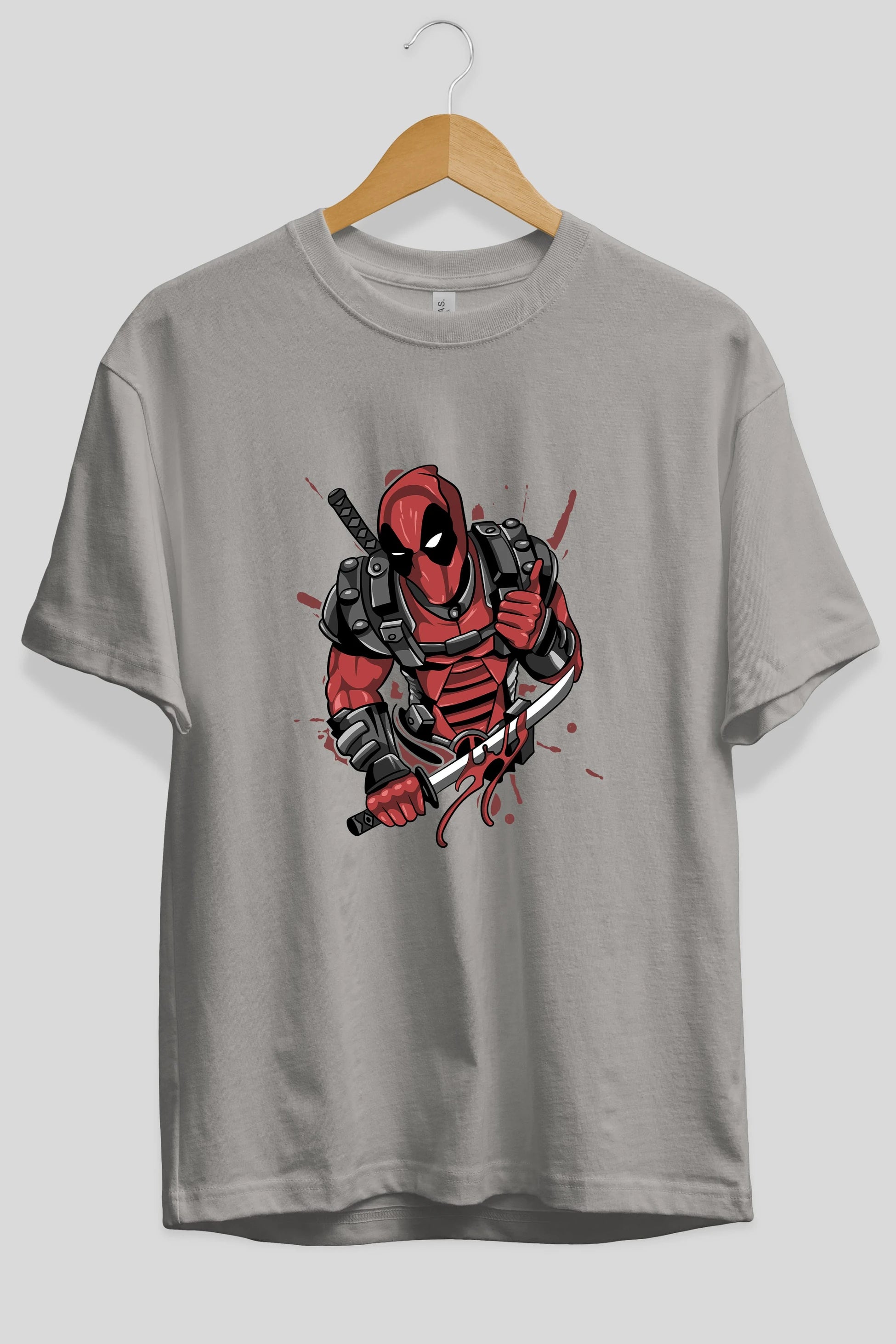 Deadpool (12) Ön Baskılı Oversize t-shirt Erkek Kadın Unisex %100 Pamuk Bisiklet Yaka tişort