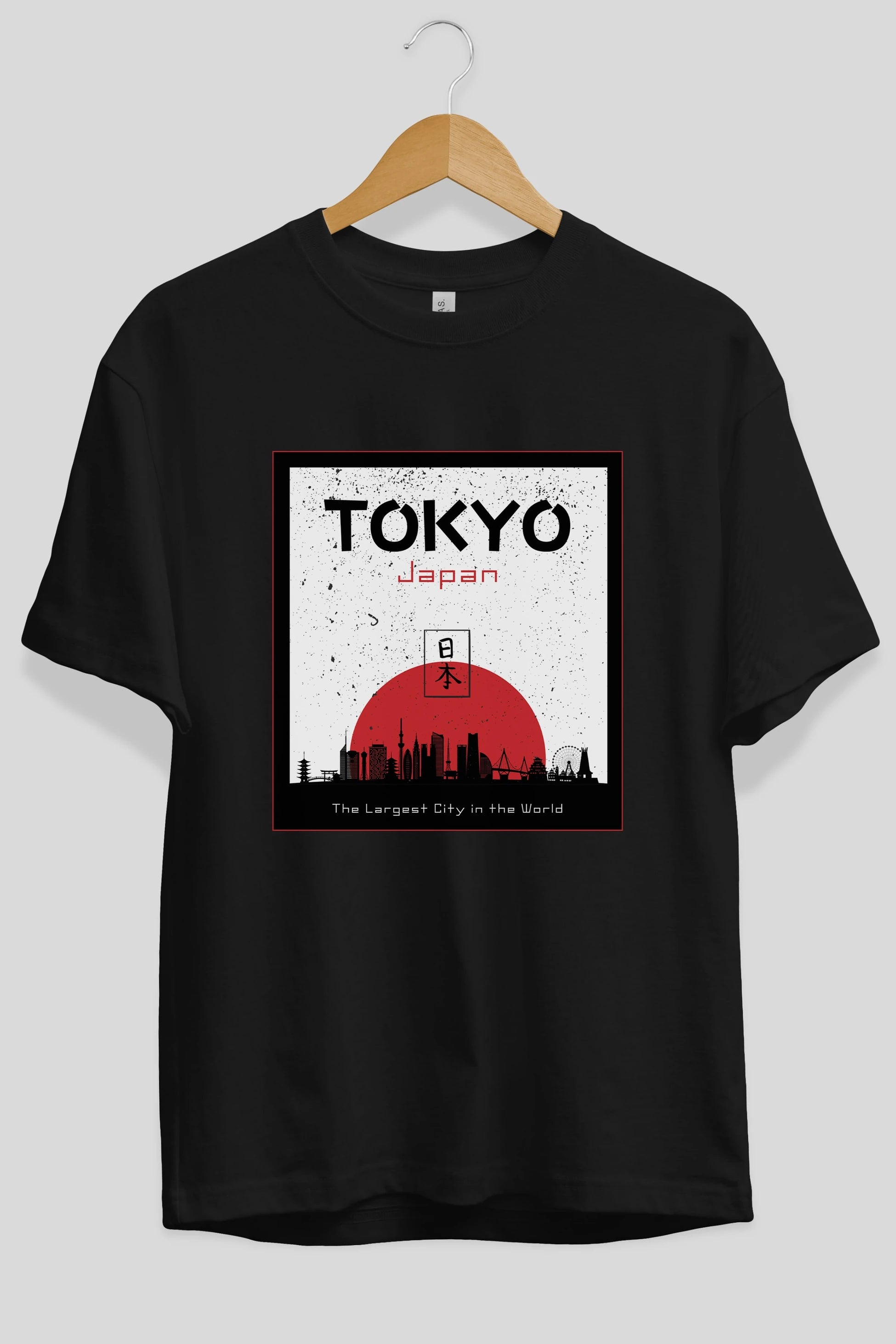 Tokyo Japan Yazılı Ön Baskılı Oversize t-shirt Erkek Kadın Unisex