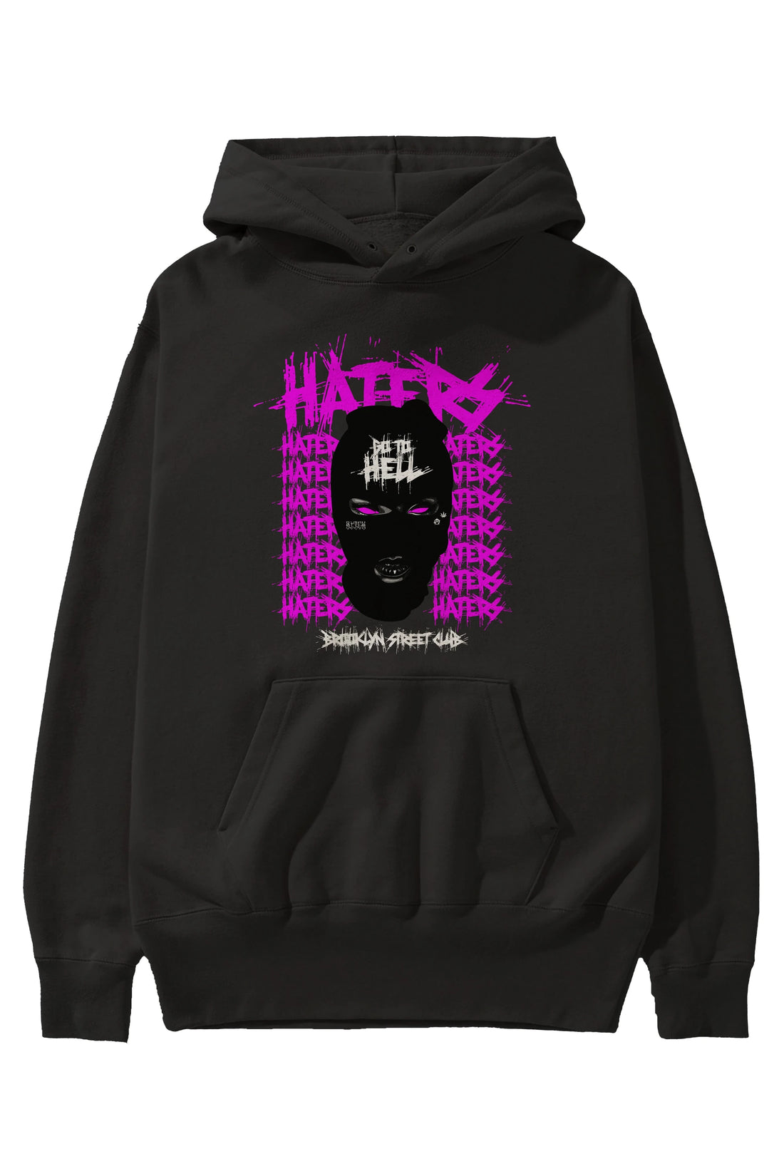 Haters Brooklyn Street Club Ön Baskılı Hoodie Oversize Kapüşonlu Sweatshirt Erkek Kadın Unisex