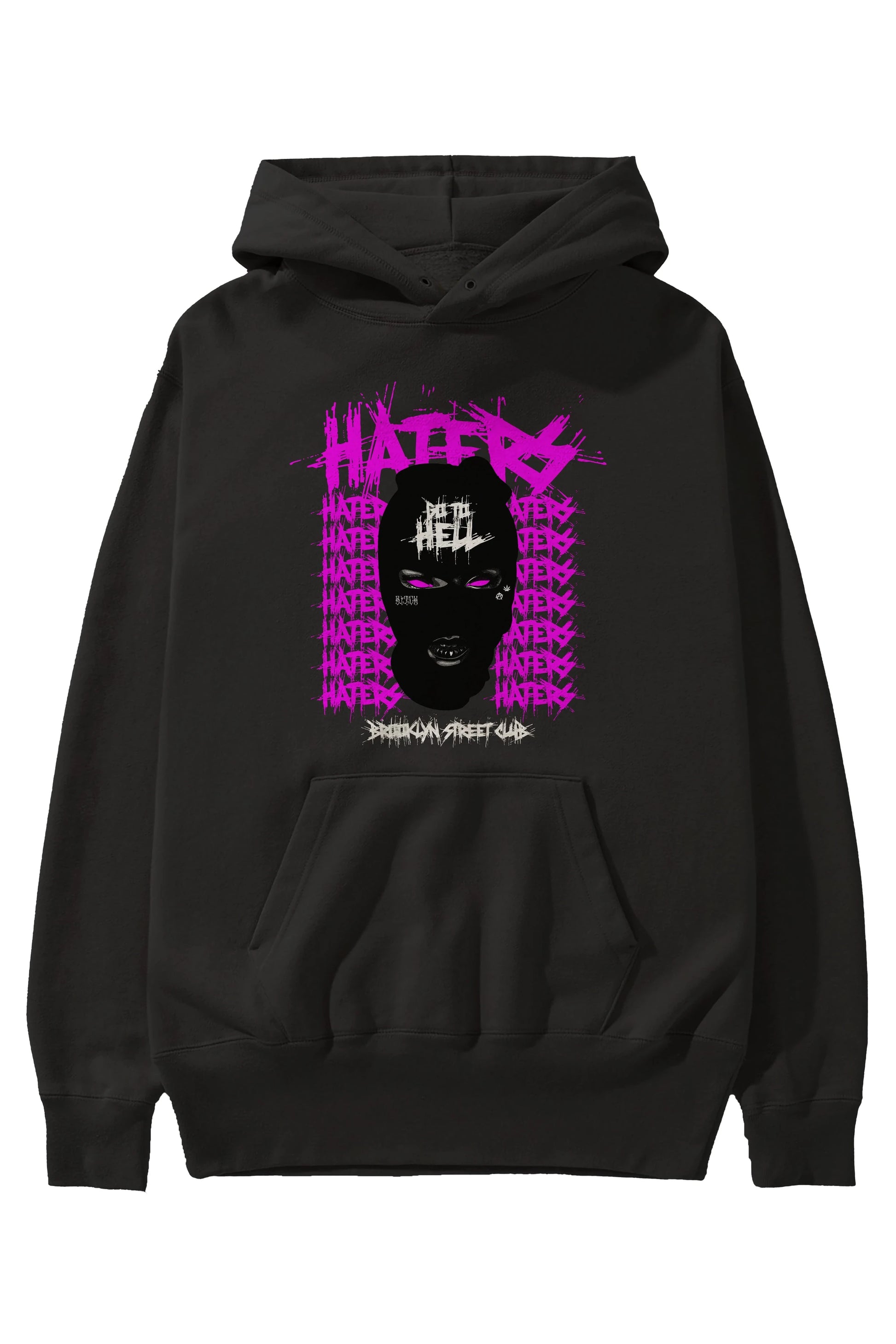 Haters Brooklyn Street Club Ön Baskılı Hoodie Oversize Kapüşonlu Sweatshirt Erkek Kadın Unisex