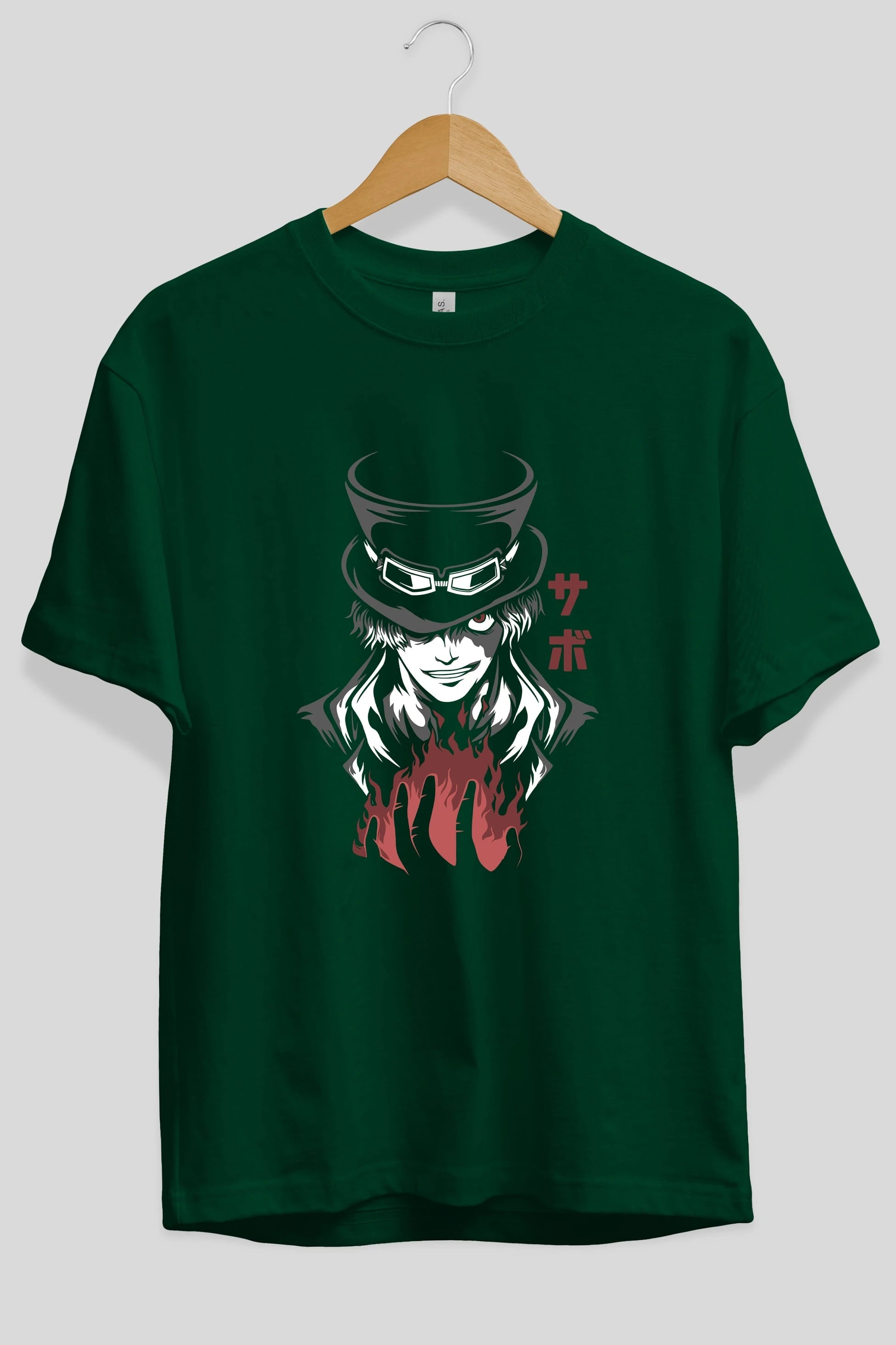 SaboOnePiece Anime Ön Baskılı Oversize t-shirt %100 pamuk Erkek Kadın Unisex