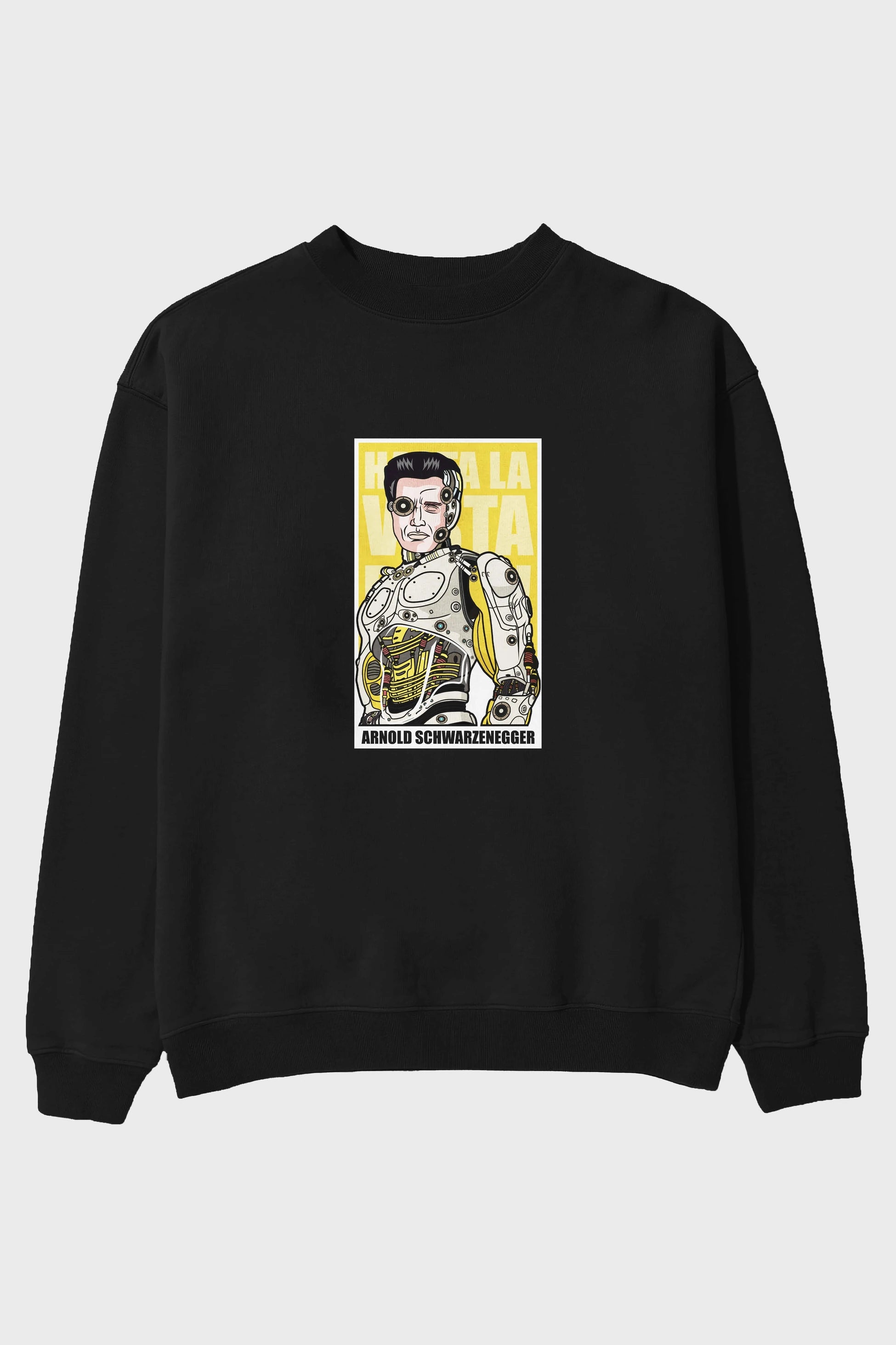 Arnold Robot Human Ön Baskılı Oversize Sweatshirt Erkek Kadın Unisex