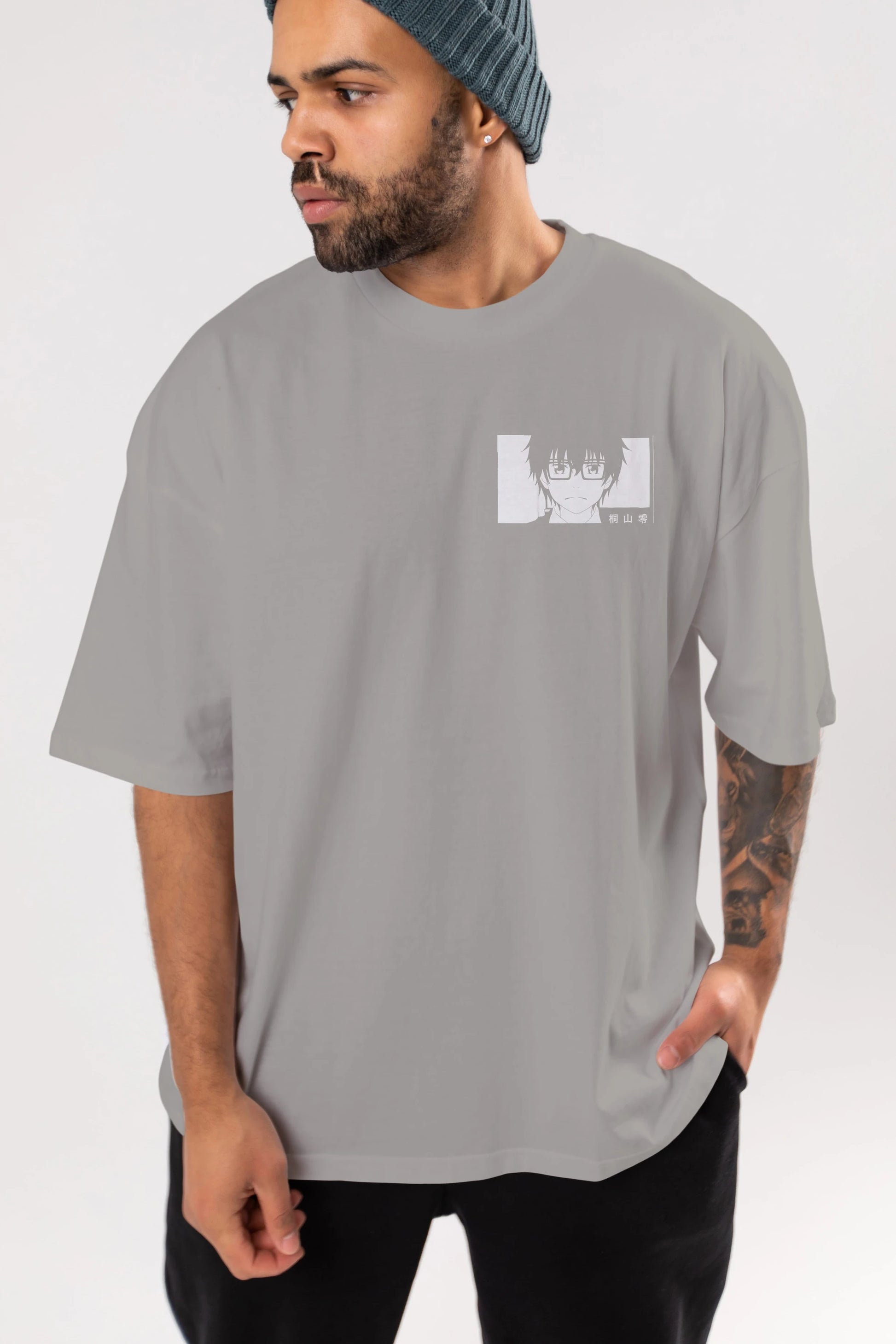 Rei Kiriyama 3 Ön Sol Baskılı Oversize t-shirt Erkek Kadın Unisex %100 Pamuk Bisiklet Yaka tişort