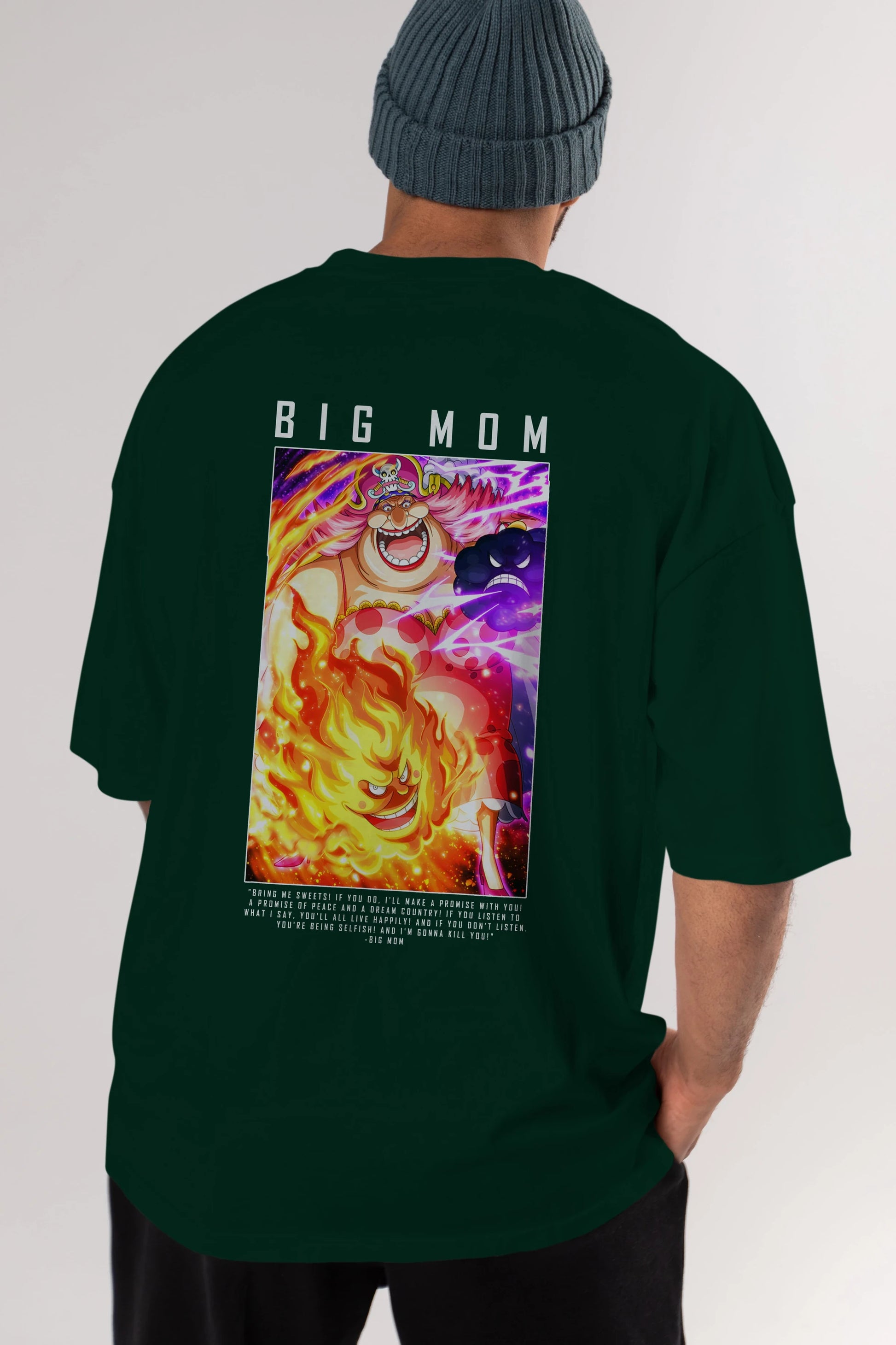Charlotte Linlin Anime Arka Baskılı Oversize t-shirt Erkek Kadın Unisex %100 pamuk tişort