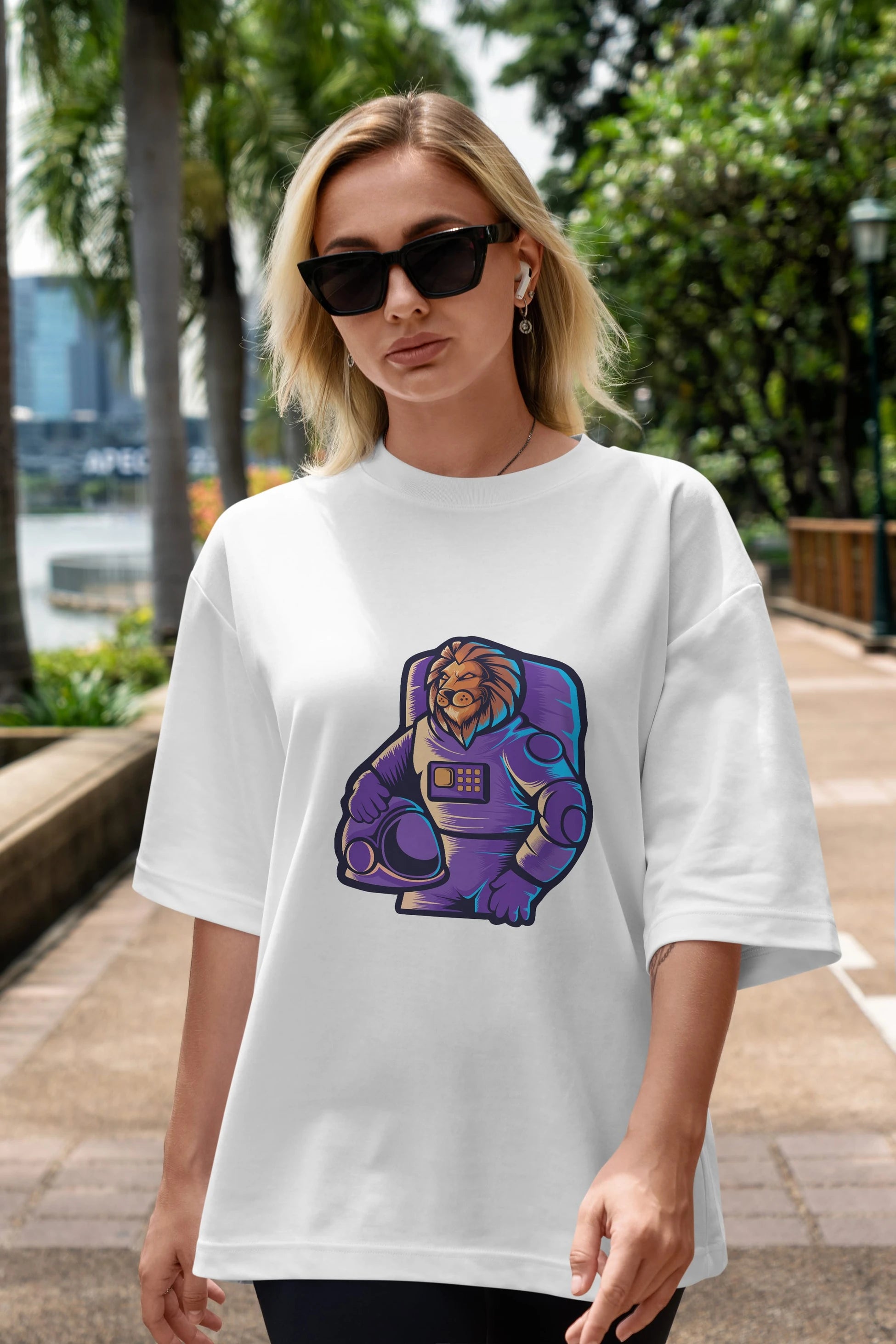Astroking Sticker Ön Baskılı Oversize t-shirt Erkek Kadın Unisex