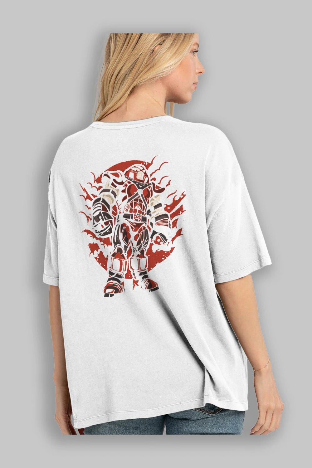 JUGERNAUT Arka Baskılı Oversize t-shirt Erkek Kadın Unisex %100 Pamuk
