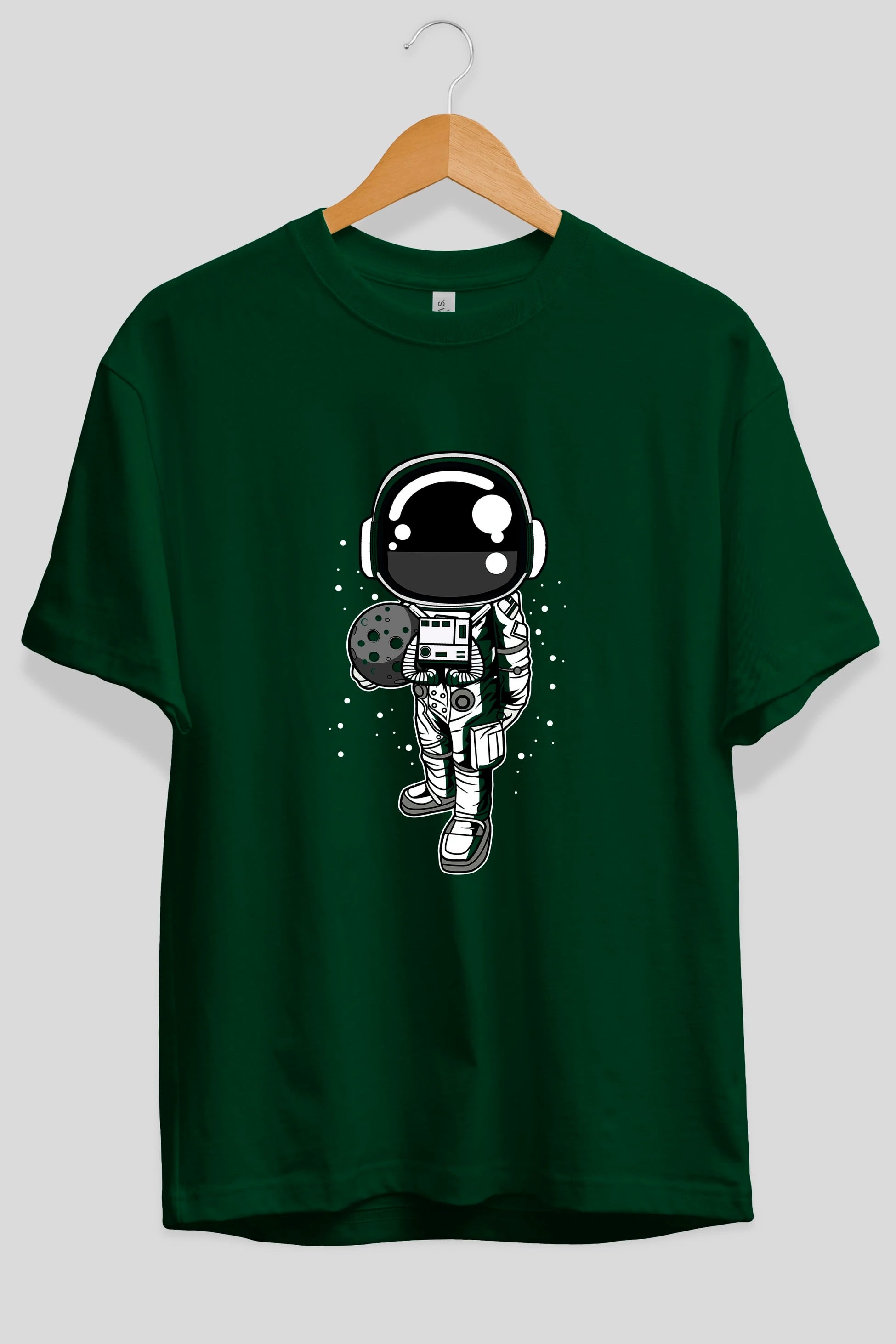 Astronaut Holding The Moon Ön Baskılı Oversize t-shirt Erkek Kadın Unisex