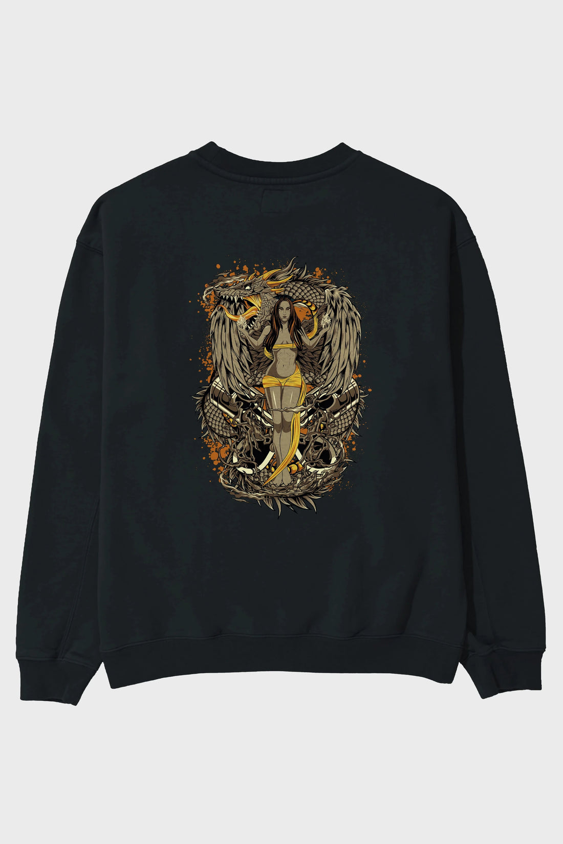 TRIBAL (3) Anime Arka Baskılı Oversize Sweatshirt Erkek Kadın Unisex