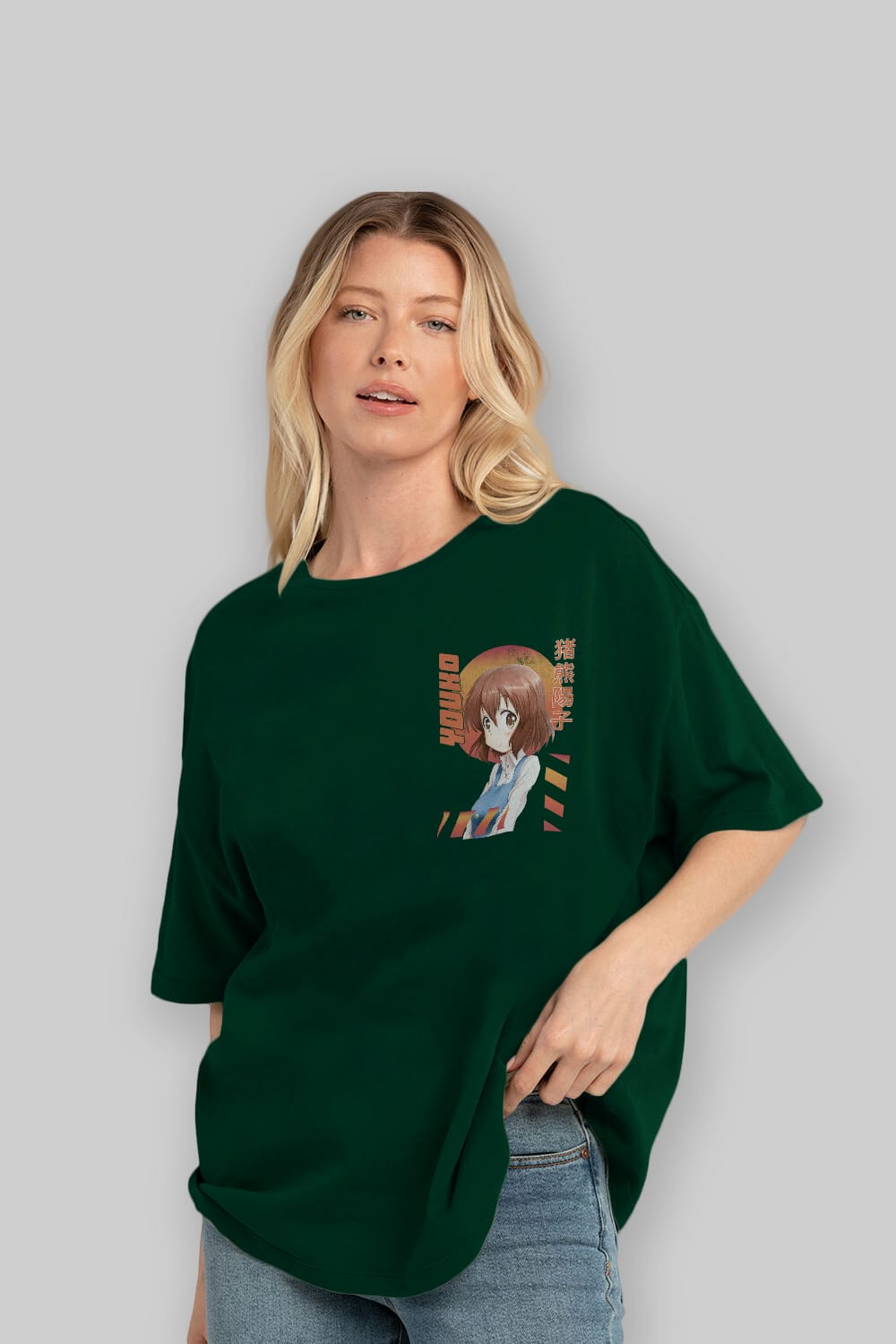 Youko Inokuma 5 Ön Sol Baskılı Oversize t-shirt Erkek Kadın Unisex %100 Pamuk Bisiklet Yaka tişort