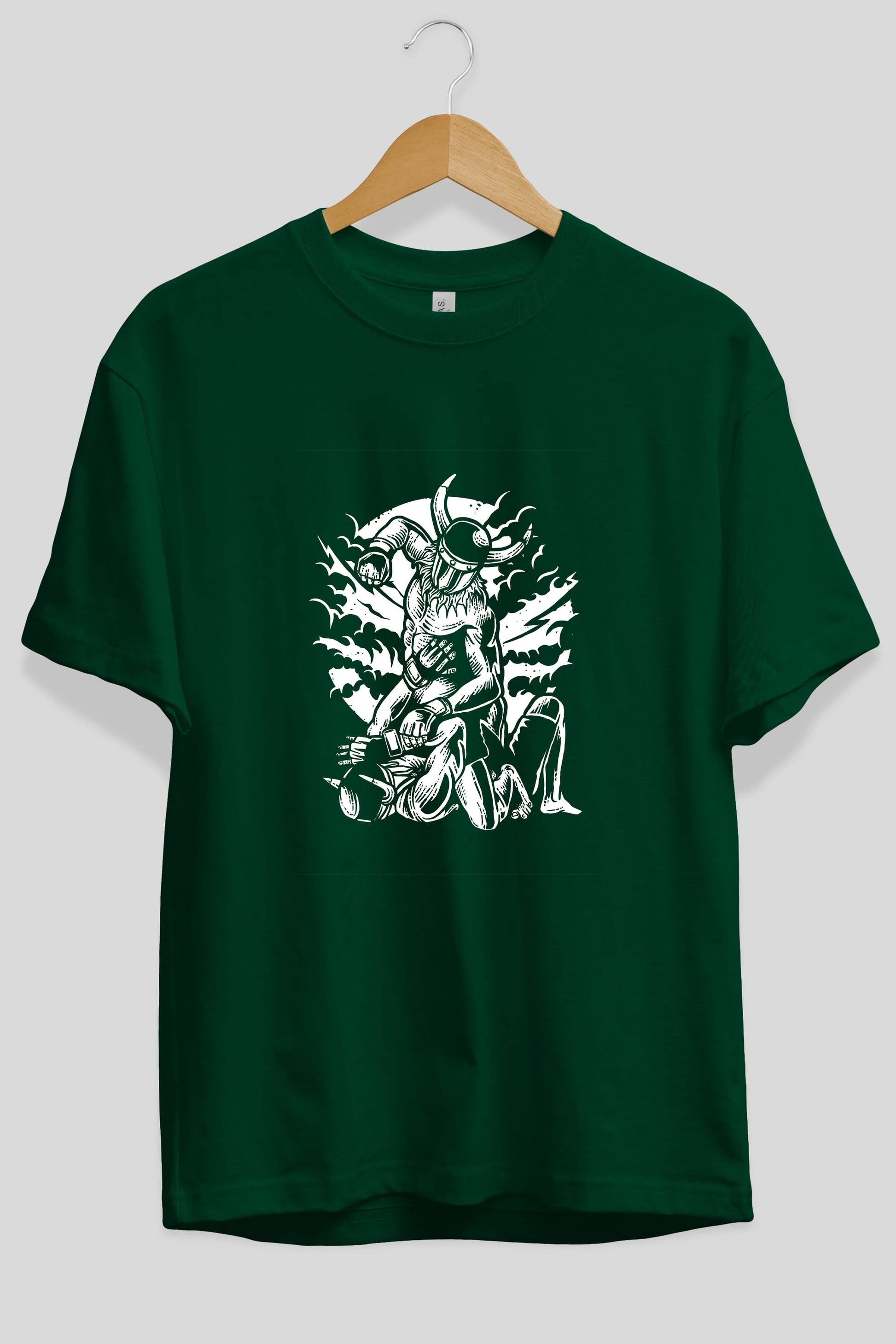 Viking MMA Fighter Ön Baskılı Oversize t-shirt Erkek Kadın Unisex %100 Pamuk tişort