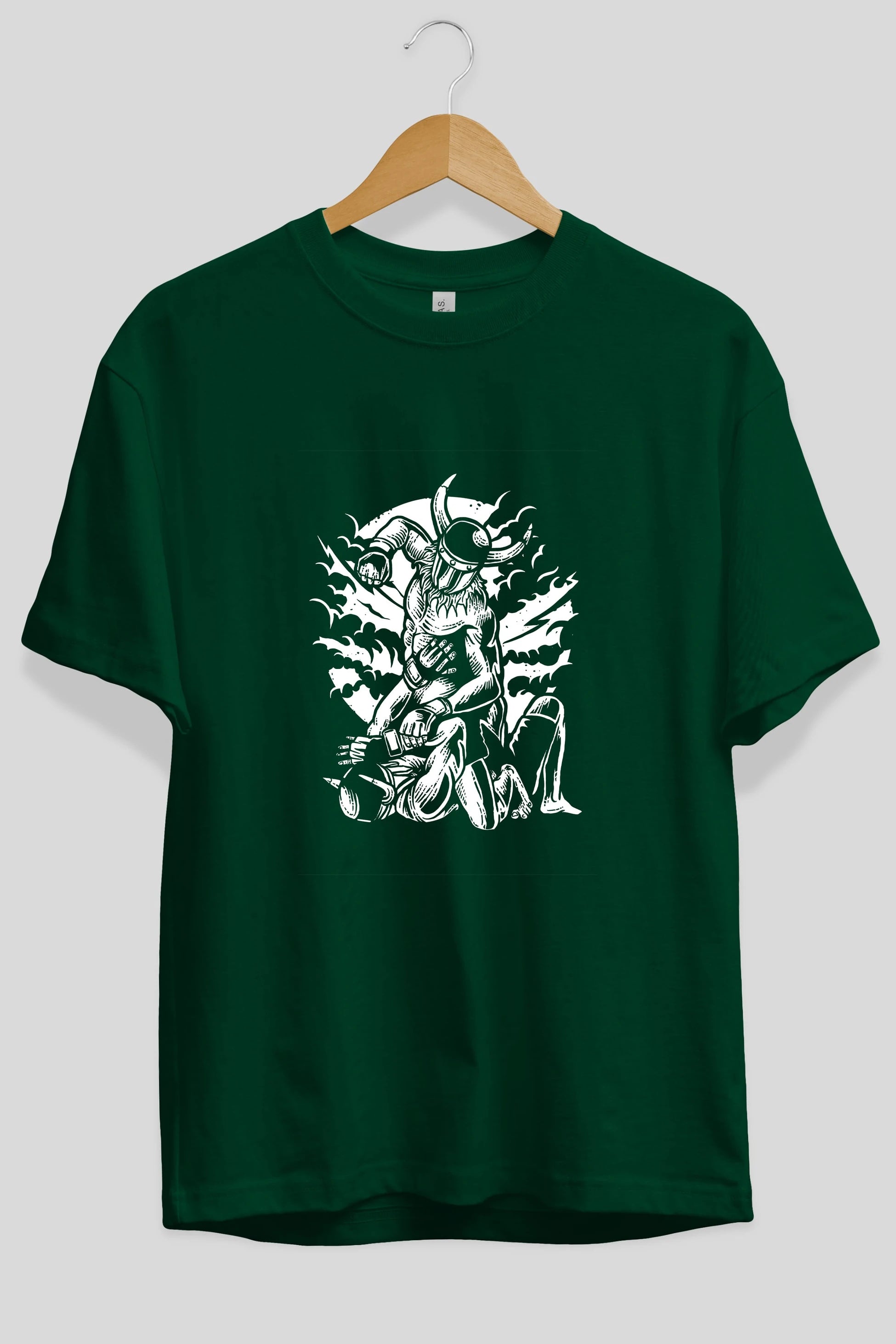 Viking MMA Fighter Ön Baskılı Oversize t-shirt Erkek Kadın Unisex %100 Pamuk tişort