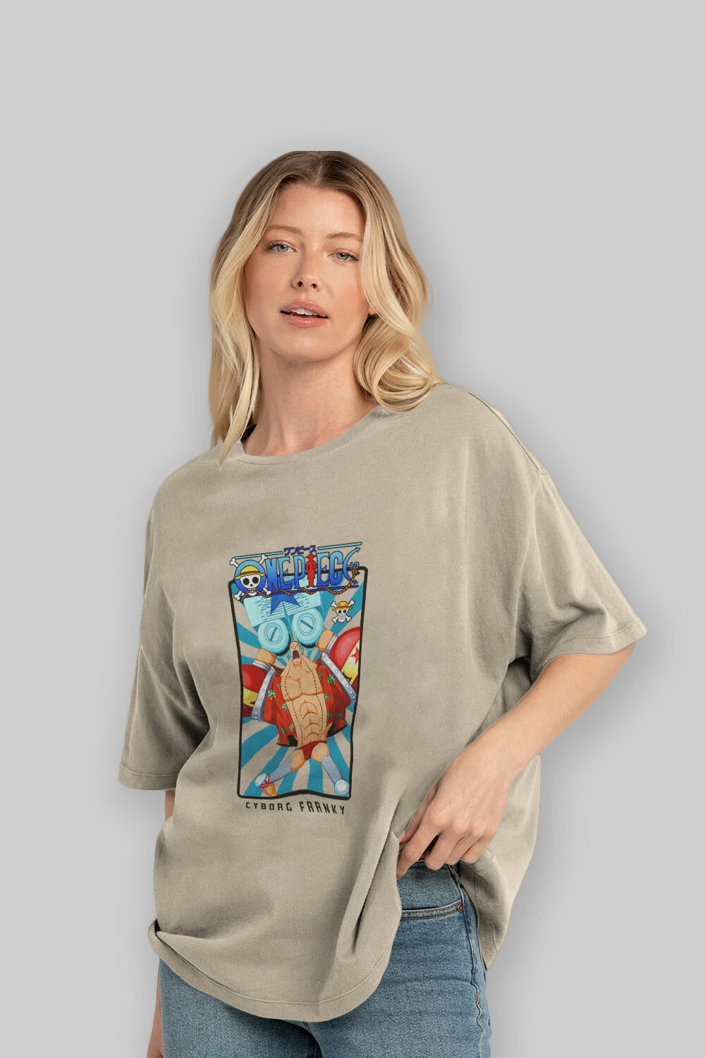 Franky Anime Ön Baskılı Oversize t-shirt Erkek Kadın Unisex