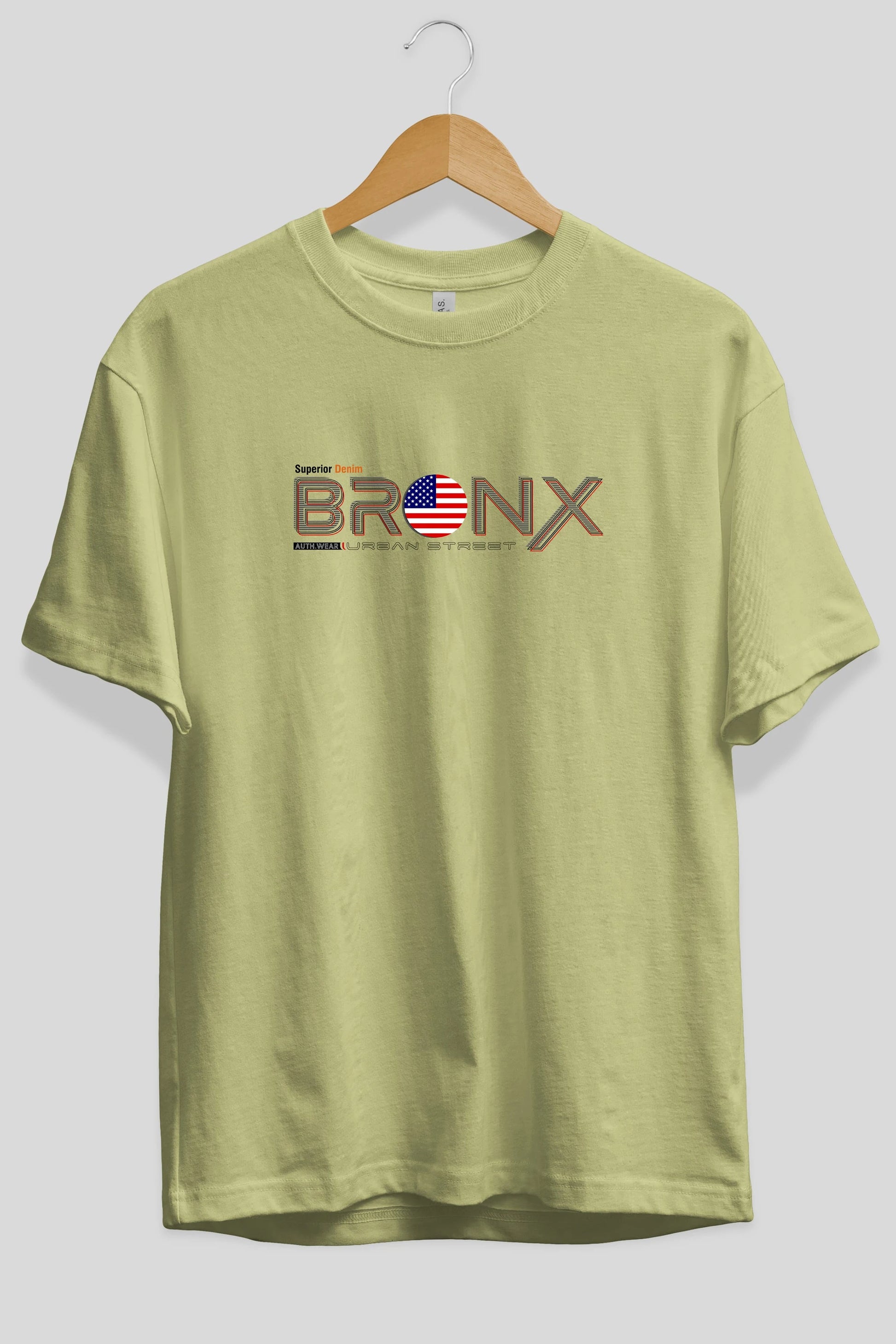 Bronx Ön Baskılı Oversize t-shirt Erkek Kadın Unisex