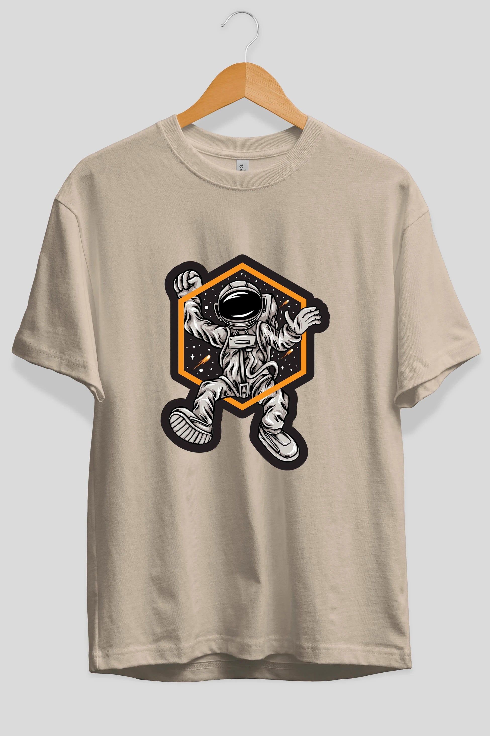 Astrofun Sticker Ön Baskılı Oversize t-shirt Erkek Kadın Unisex