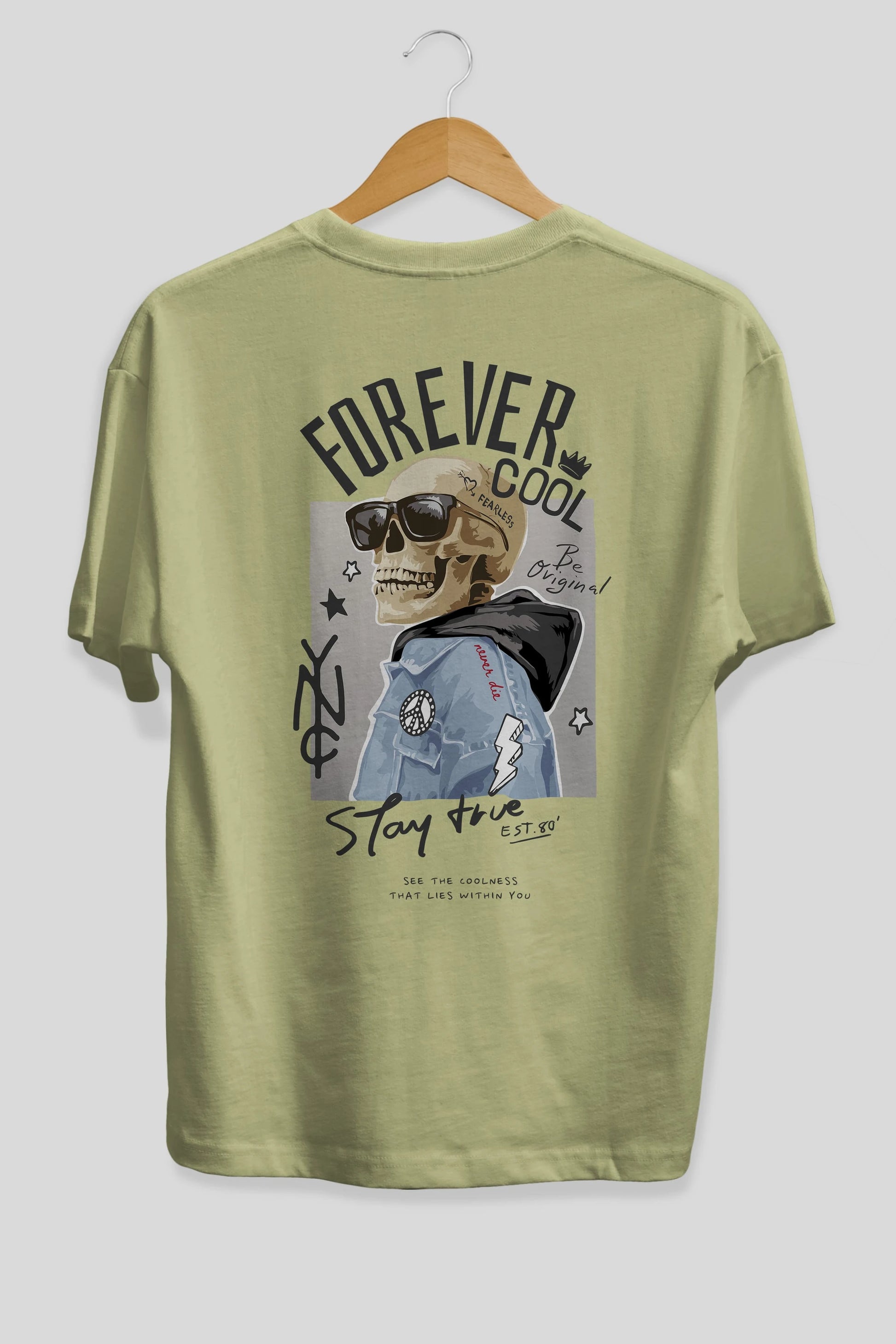 Teddy Bear Forever Cool Arka Baskılı Oversize t-shirt Erkek Kadın Unisex %100 Pamuk
