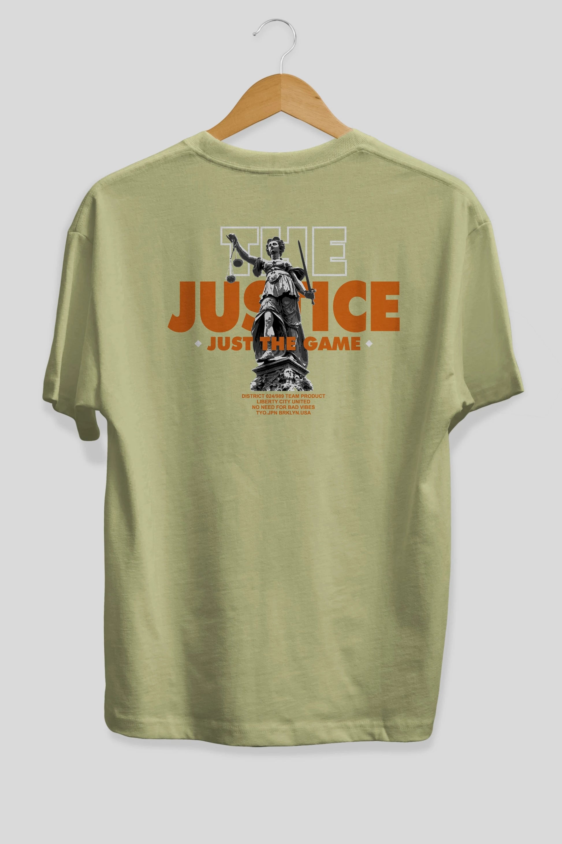 The Justice Arka Baskılı Oversize t-shirt Erkek Kadın Unisex