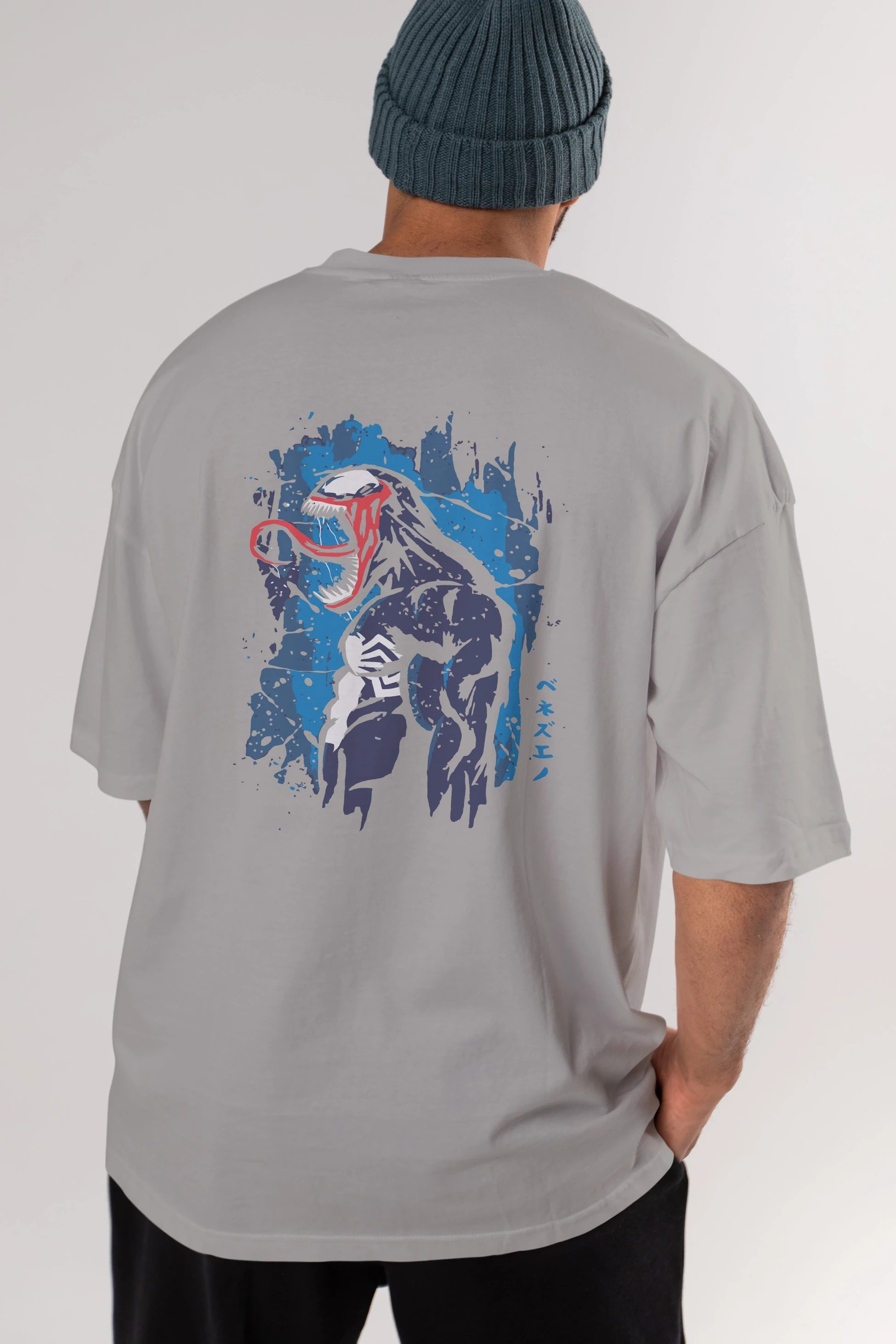 Venom (24) Arka Baskılı Oversize t-shirt Erkek Kadın Unisex %100 Pamuk Bisiklet Yaka tişort