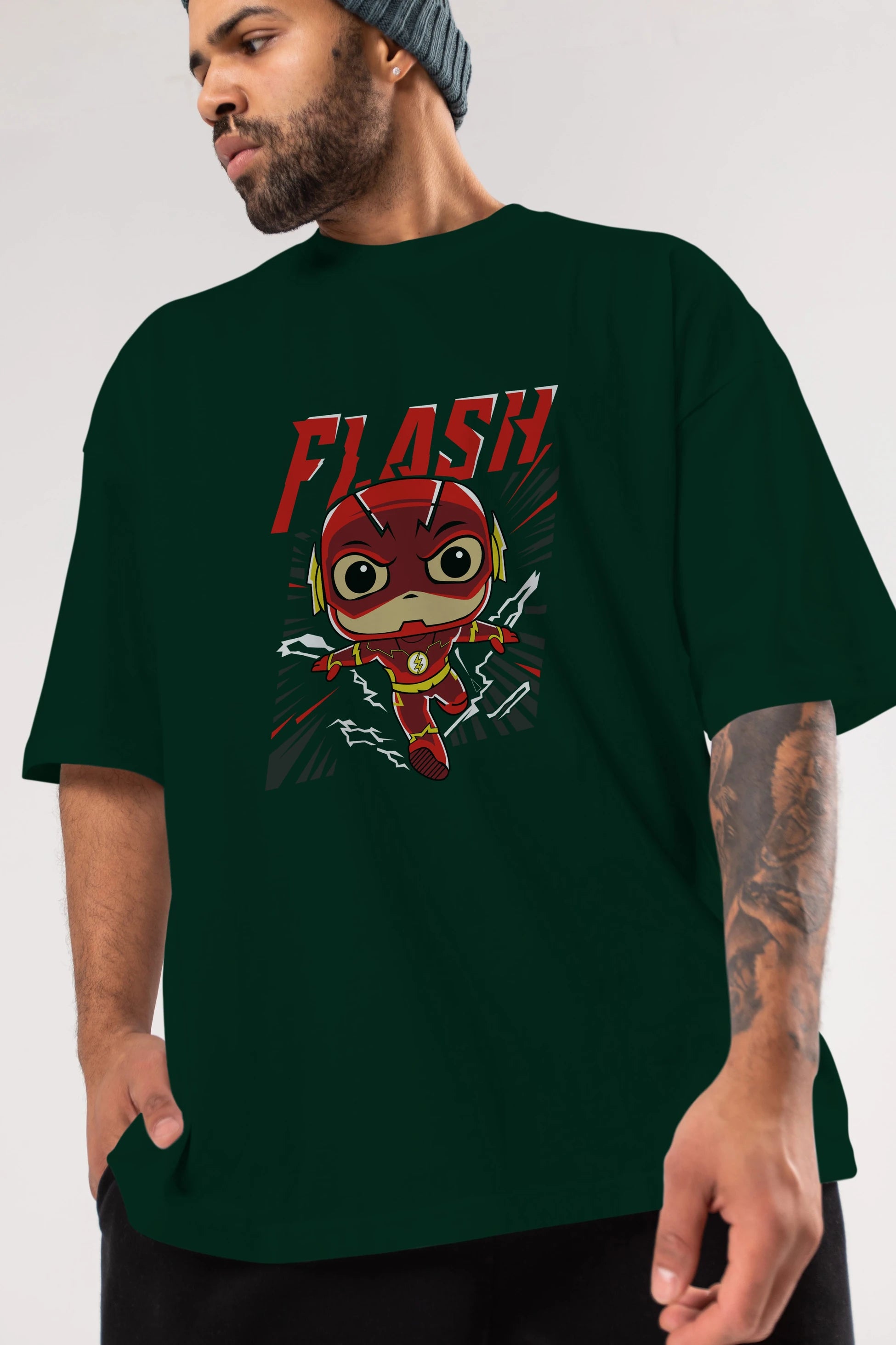 Flash Avengers (4) Ön Baskılı Oversize t-shirt Erkek Kadın Unisex %100 Pamuk Bisiklet Yaka tişort