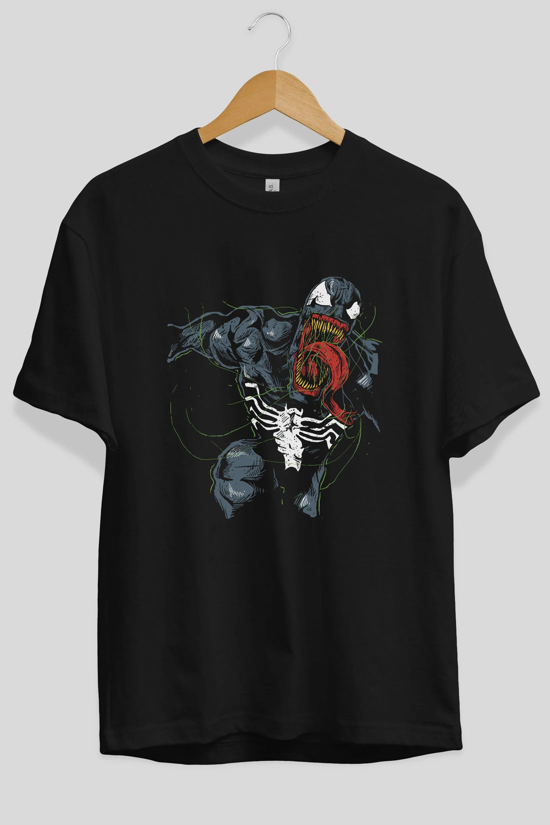Venom (6) Ön Baskılı Oversize t-shirt Erkek Kadın Unisex %100 Pamuk Bisiklet Yaka tişort