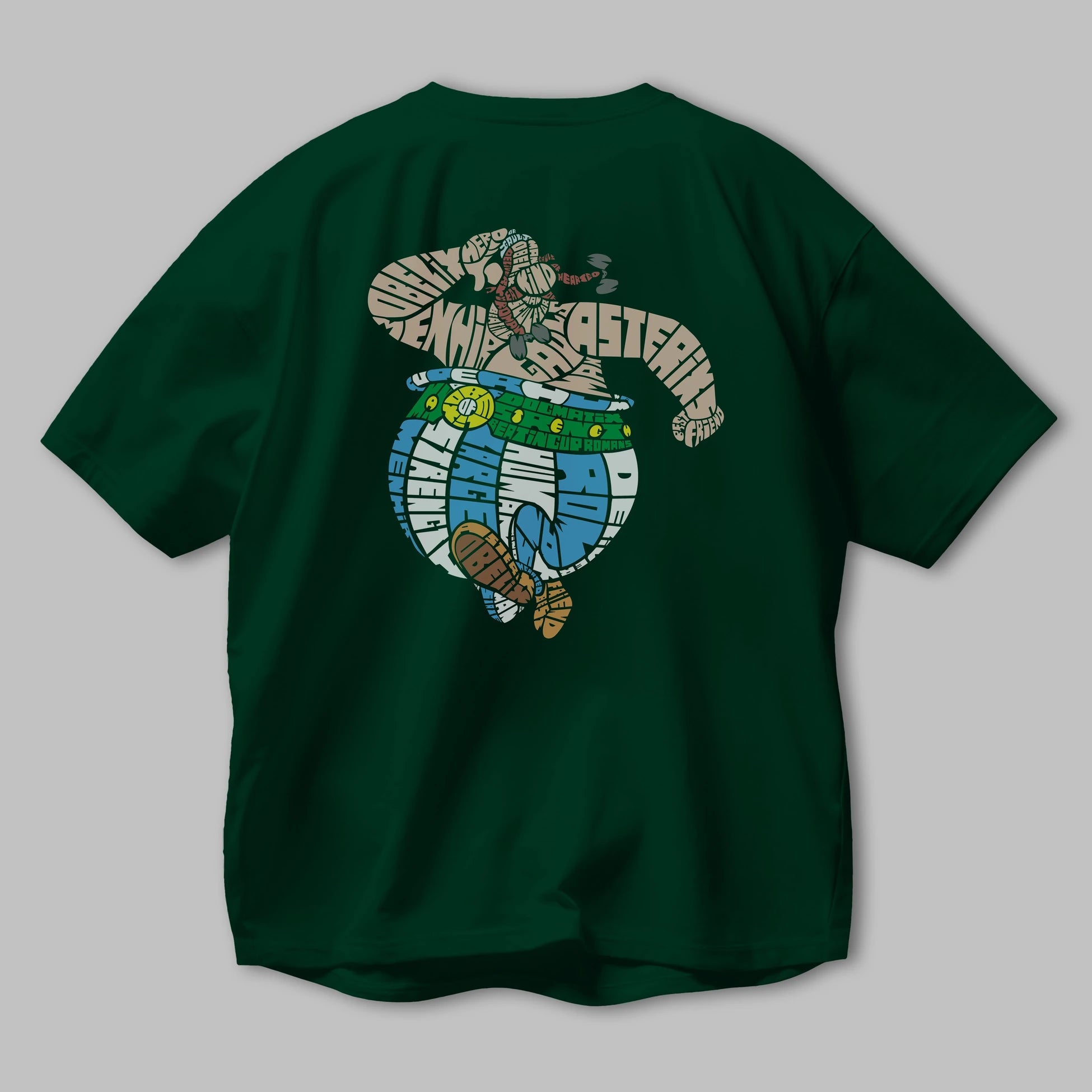 Obelix Arka Baskılı Oversize t-shirt %100 pamuk Erkek Kadın Unisex