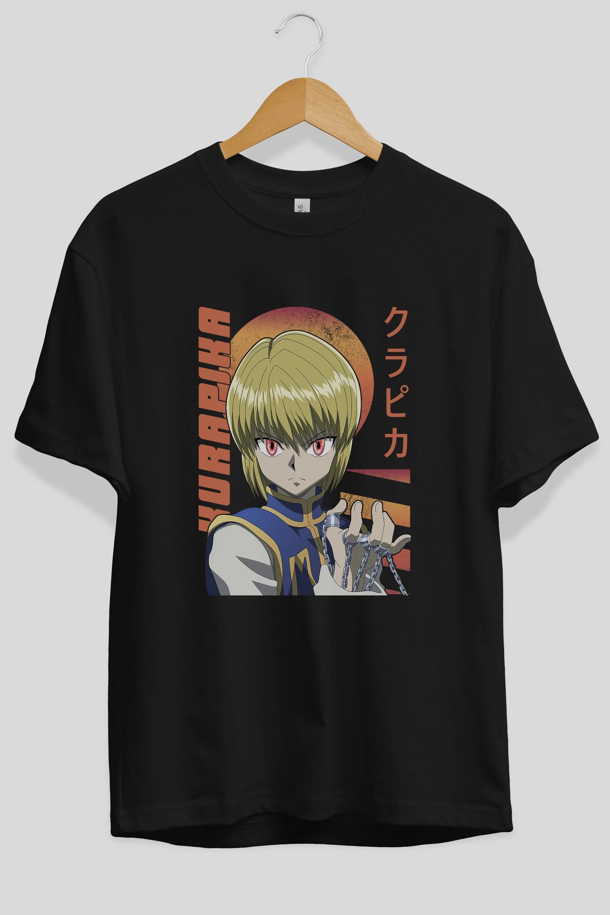 Kurapika 5 (2) Anime Ön Baskılı Oversize t-shirt %100 pamuk Erkek Kadın Unisex