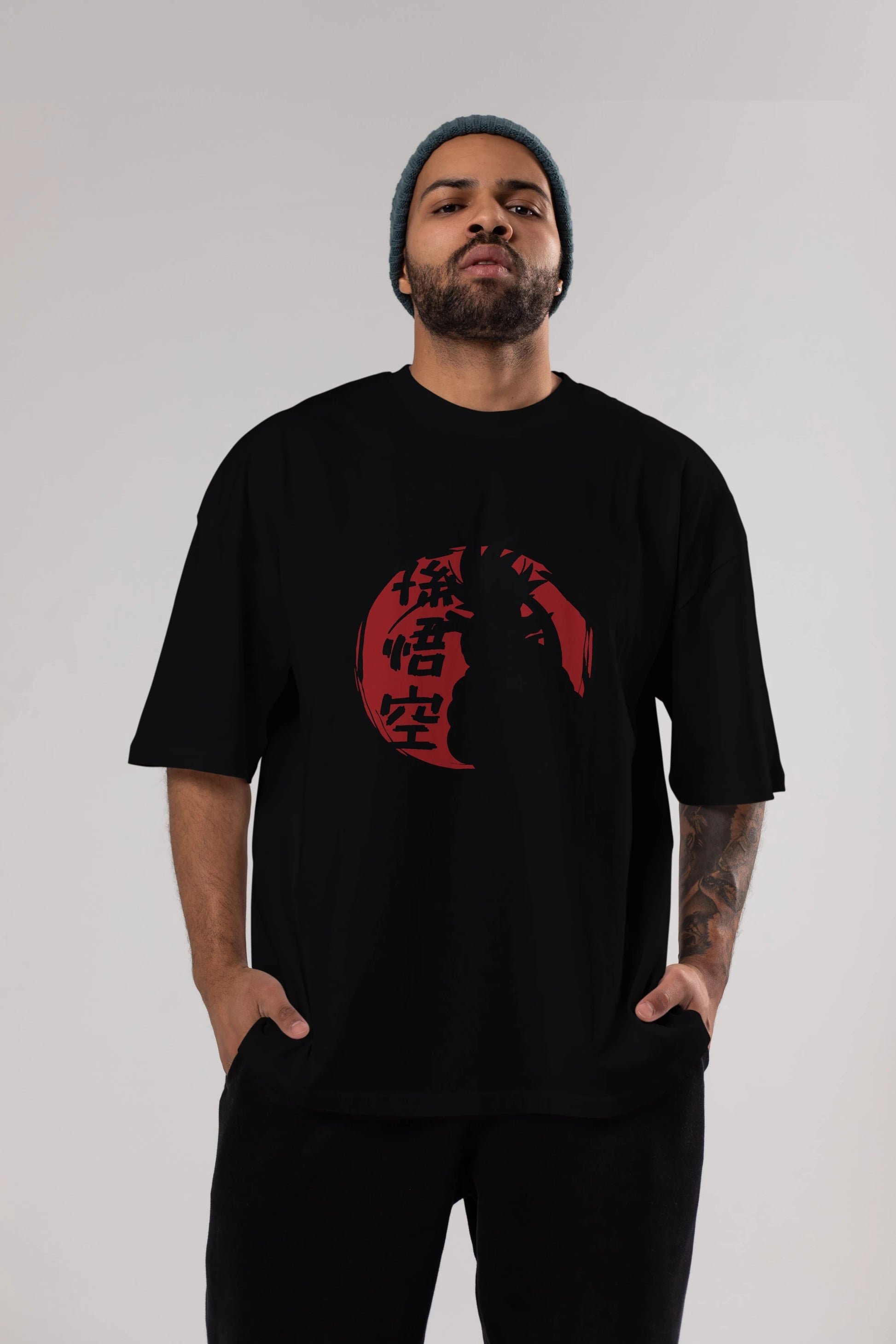 DRAGON BALL Anime Ön Baskılı Oversize t-shirt %100 pamuk Erkek Kadın Unisex