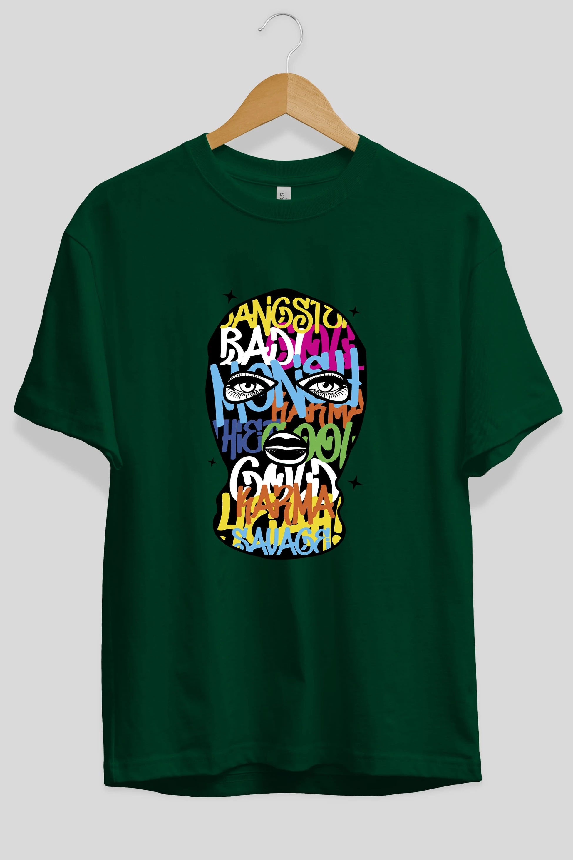 Karma Savage Ön Baskılı Oversize t-shirt Erkek Kadın Unisex
