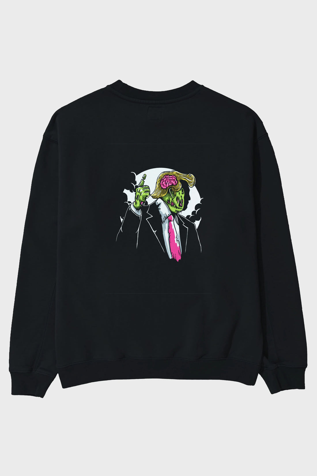 Make Zombie Great Again Arka Baskılı Oversize Sweatshirt Erkek Kadın Unisex