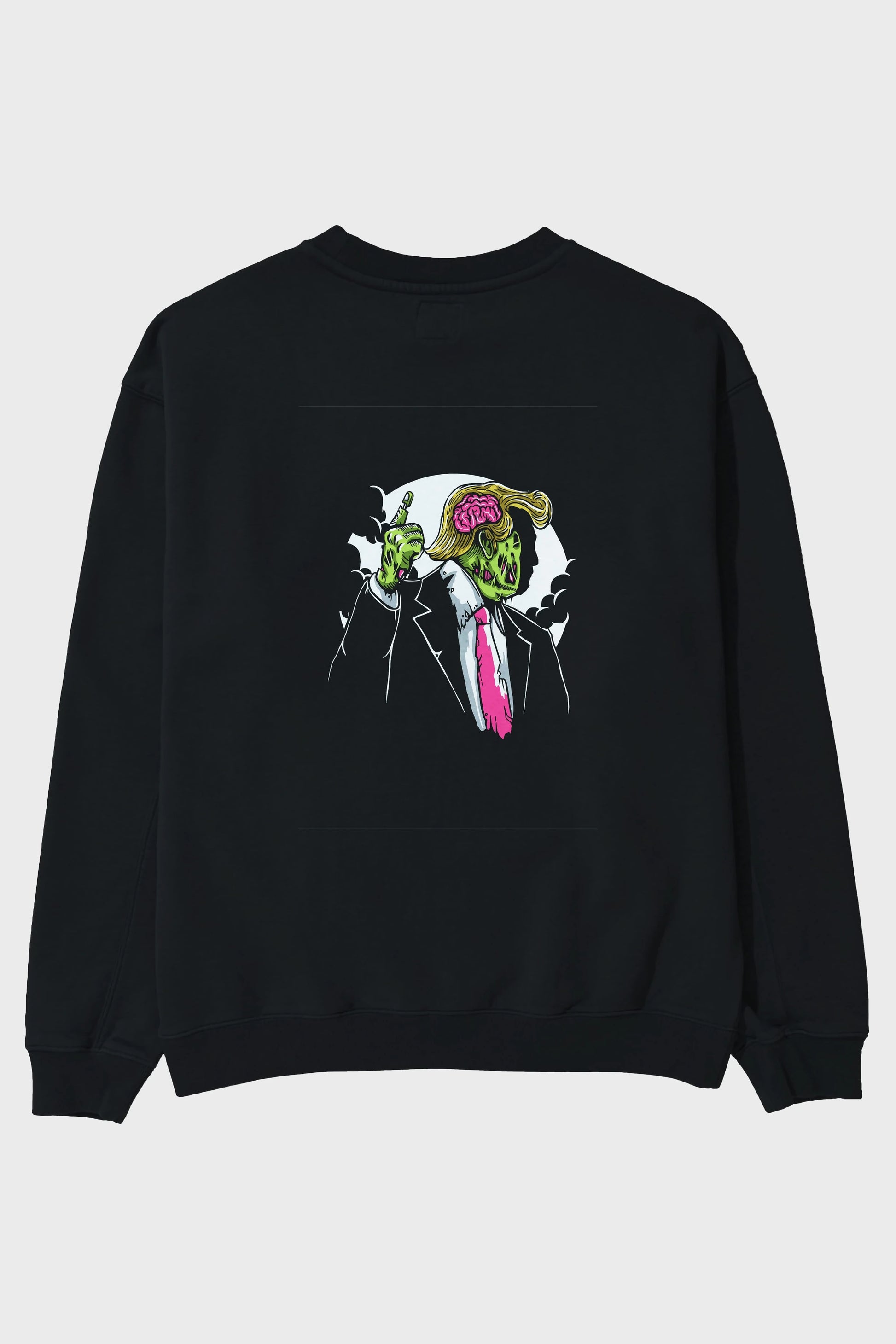 Make Zombie Great Again Arka Baskılı Oversize Sweatshirt Erkek Kadın Unisex