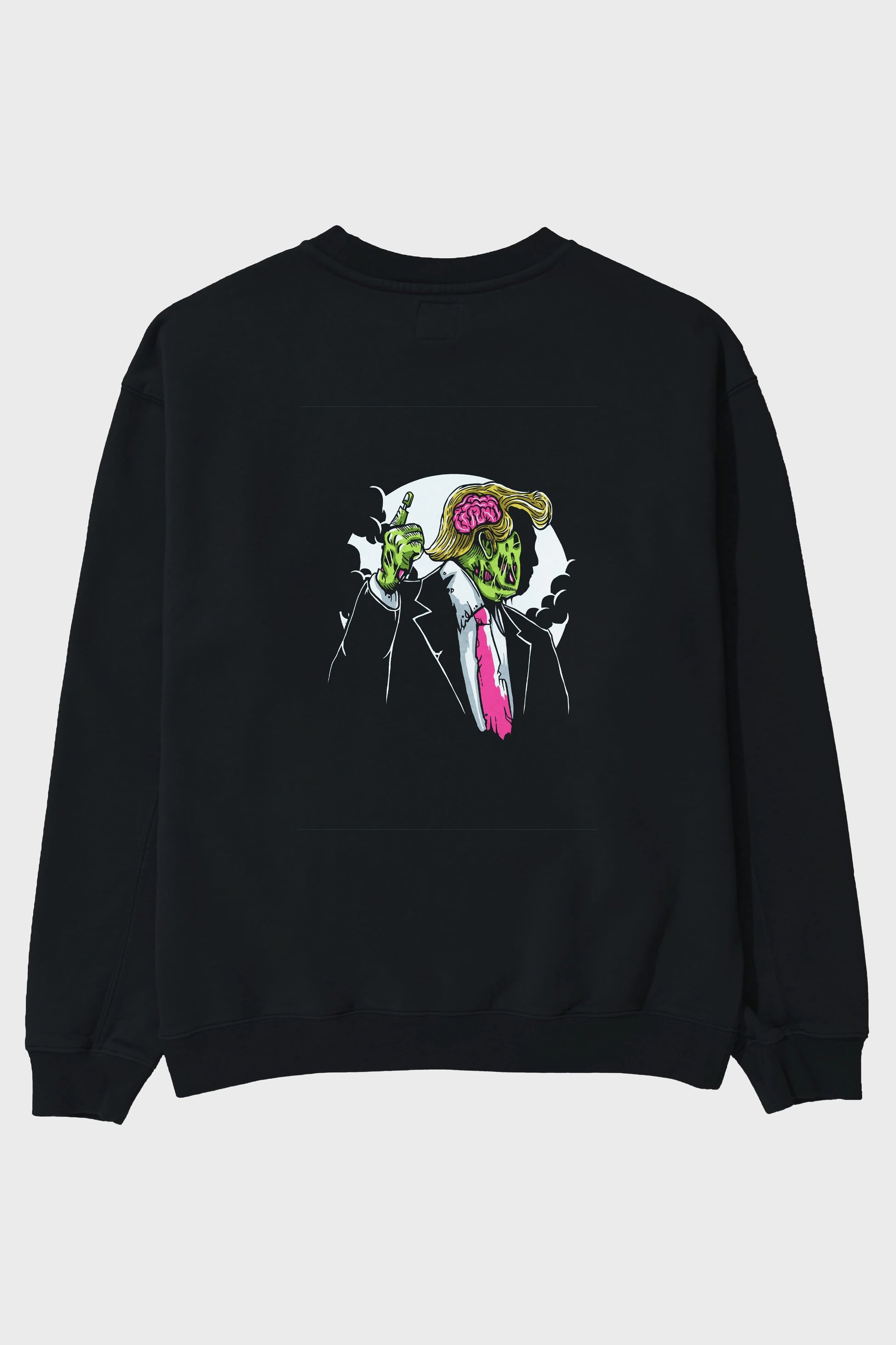 Make Zombie Great Again Arka Baskılı Oversize Sweatshirt Erkek Kadın Unisex