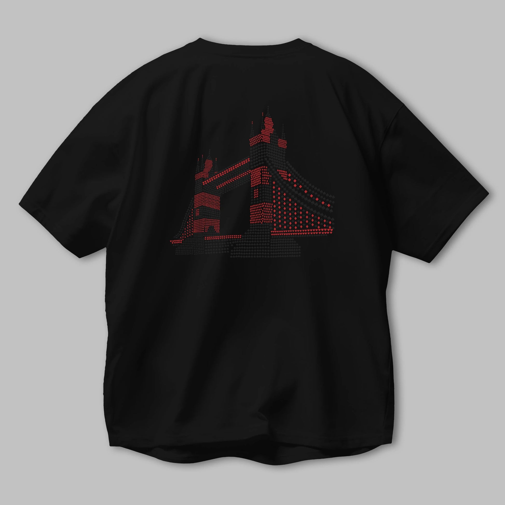 The Bridge Arka Baskılı Oversize t-shirt %100 pamuk Erkek Kadın Unisex