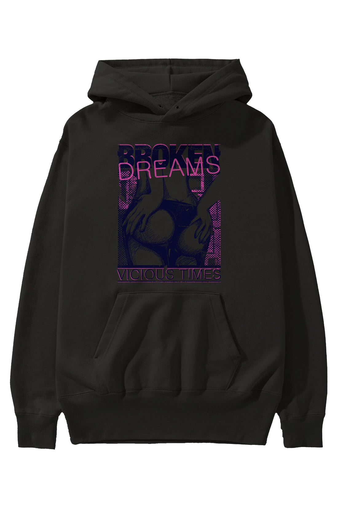 Broken Dreams Ön Baskılı Hoodie Oversize Kapüşonlu Sweatshirt Erkek Kadın Unisex