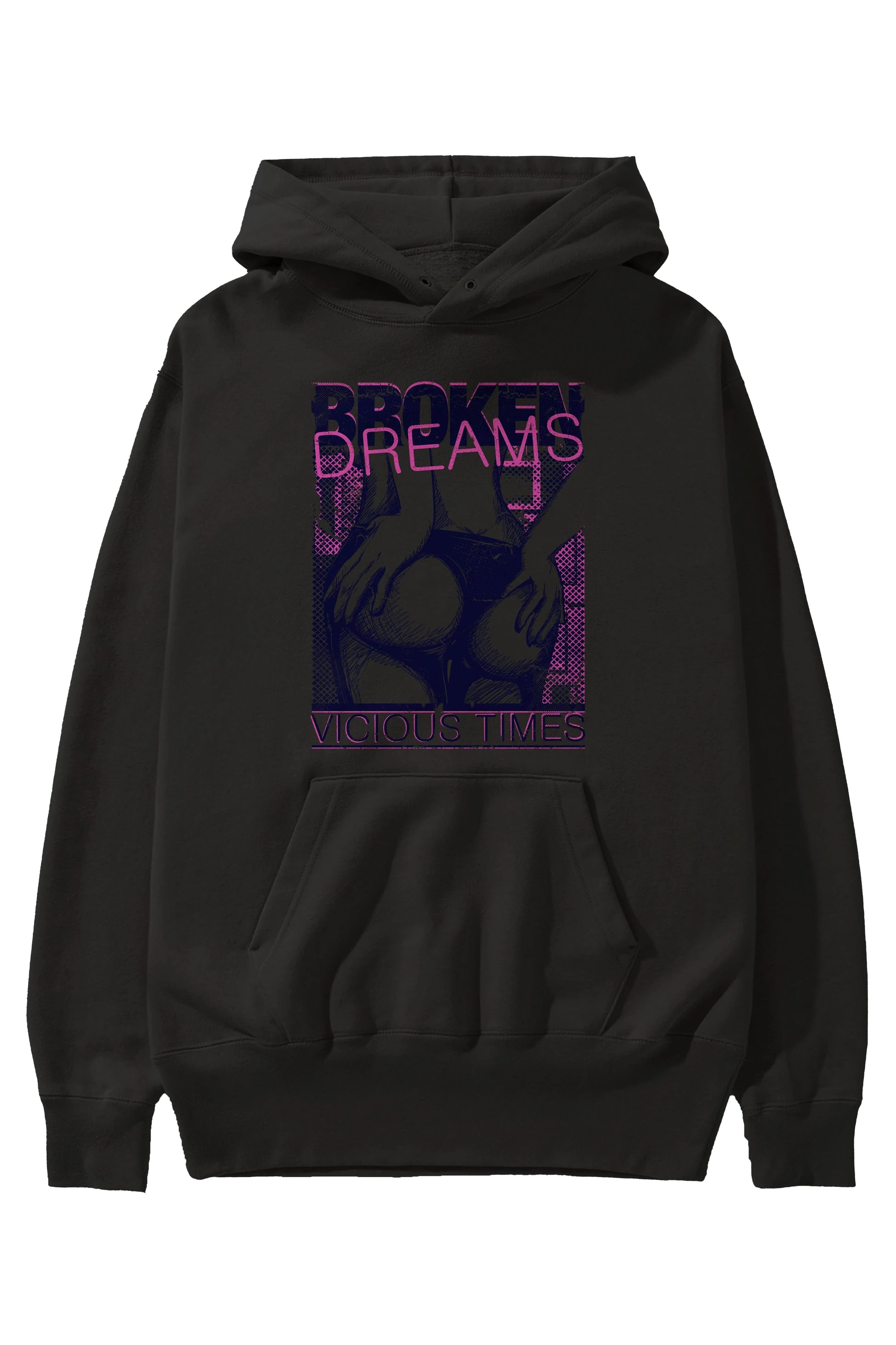 Broken Dreams Ön Baskılı Hoodie Oversize Kapüşonlu Sweatshirt Erkek Kadın Unisex