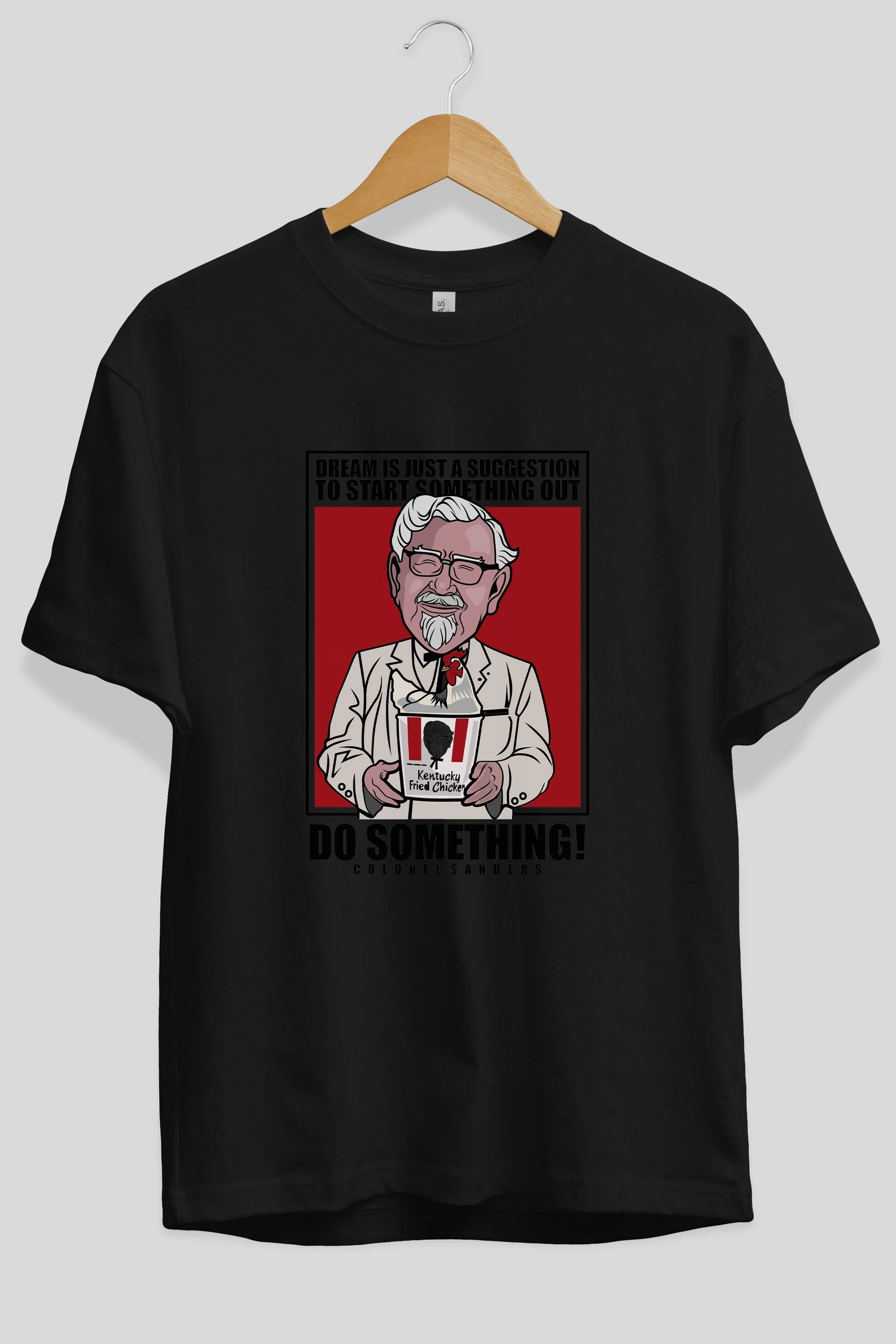 Colonel Sanders Ön Baskılı Oversize t-shirt Erkek Kadın Unisex %100 Pamuk tişort