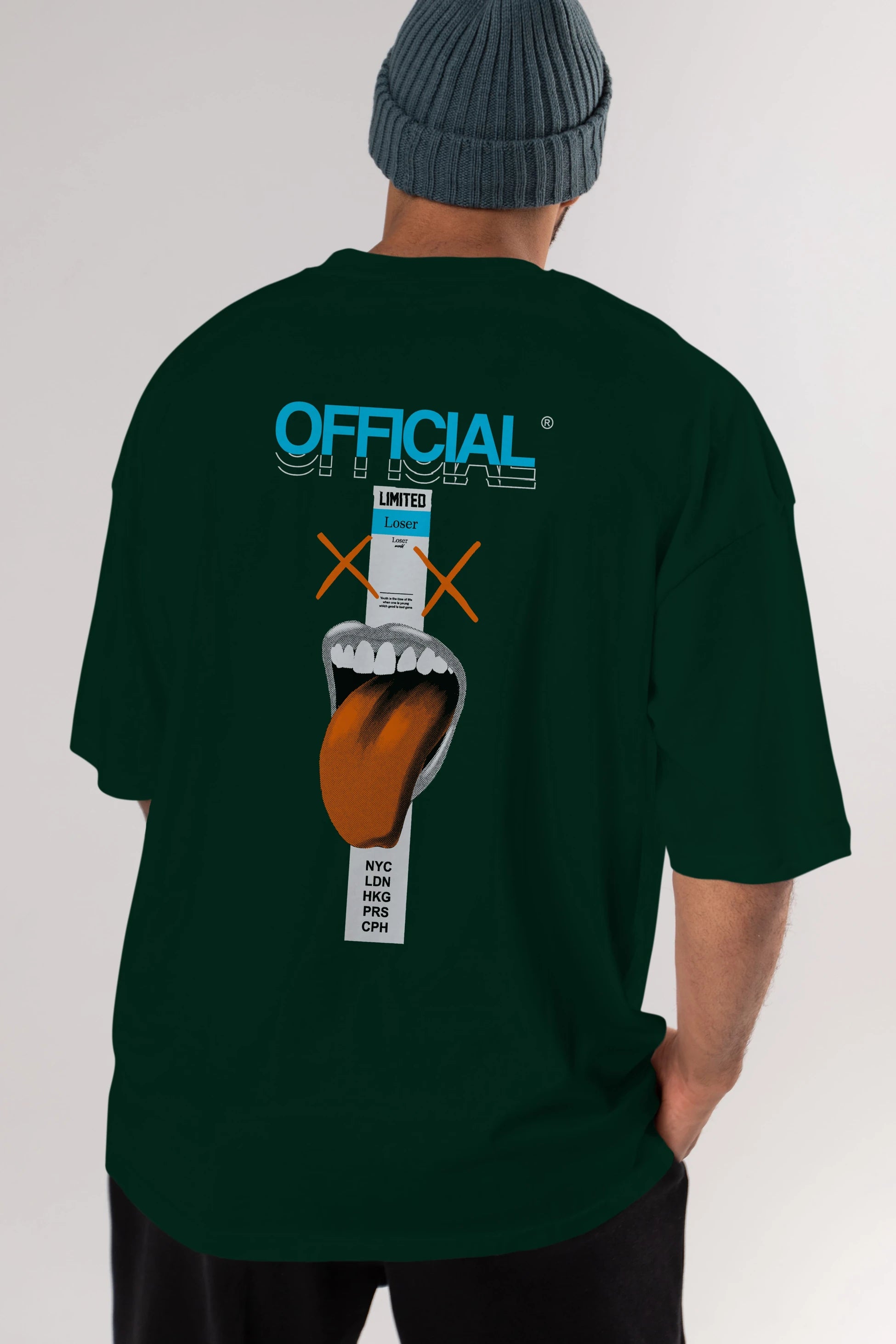 Official Loser Arka Baskılı Oversize t-shirt Erkek Kadın Unisex