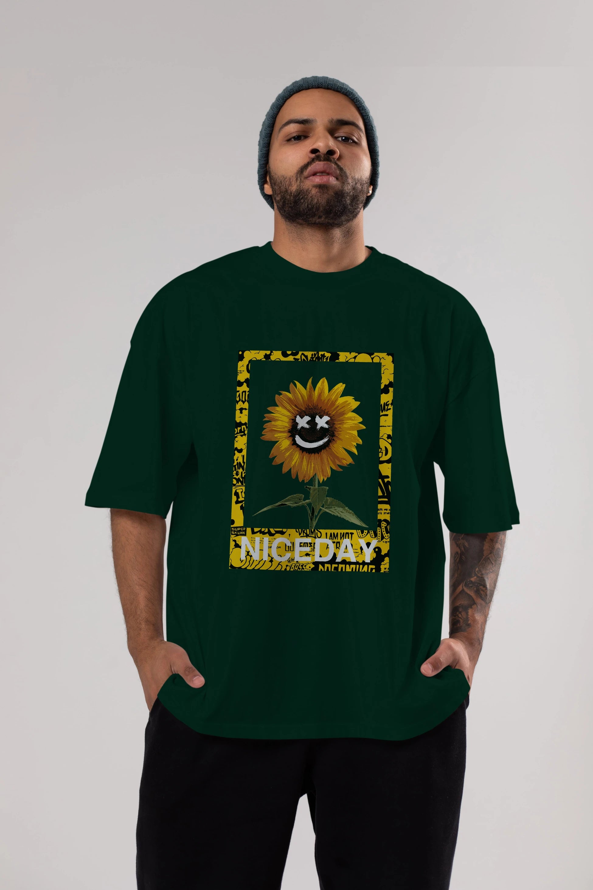 Niceday Streewear Ön Baskılı Oversize t-shirt Erkek Kadın Unisex