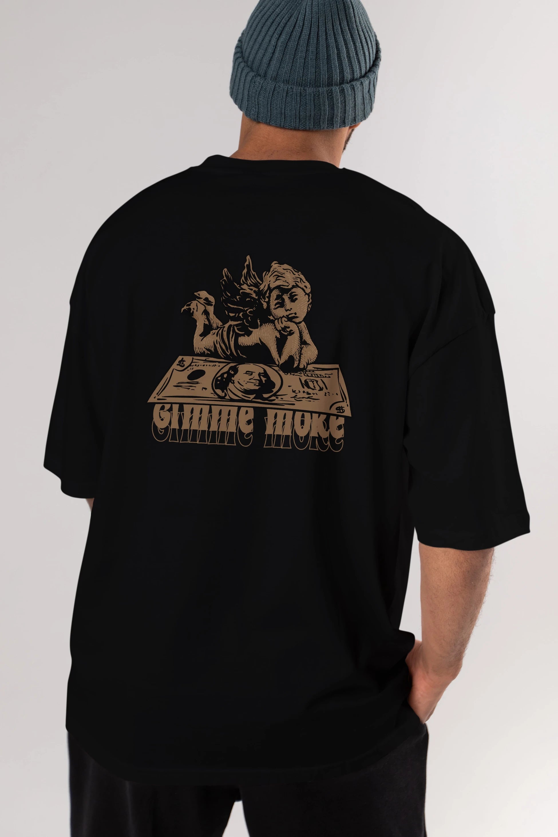 Gimme More Arka Baskılı Oversize t-shirt Erkek Kadın Unisex