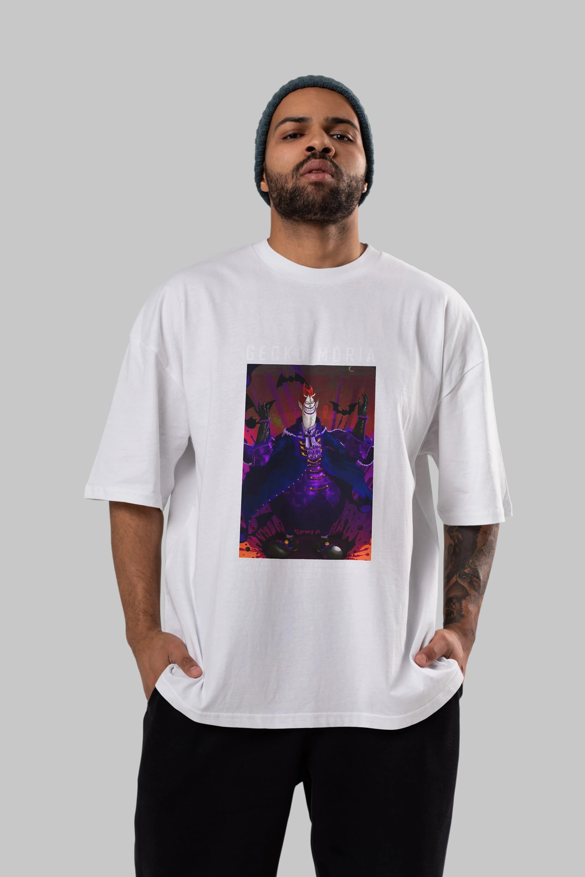 Gecko Moria Anime Ön Baskılı Oversize t-shirt Erkek Kadın Unisex