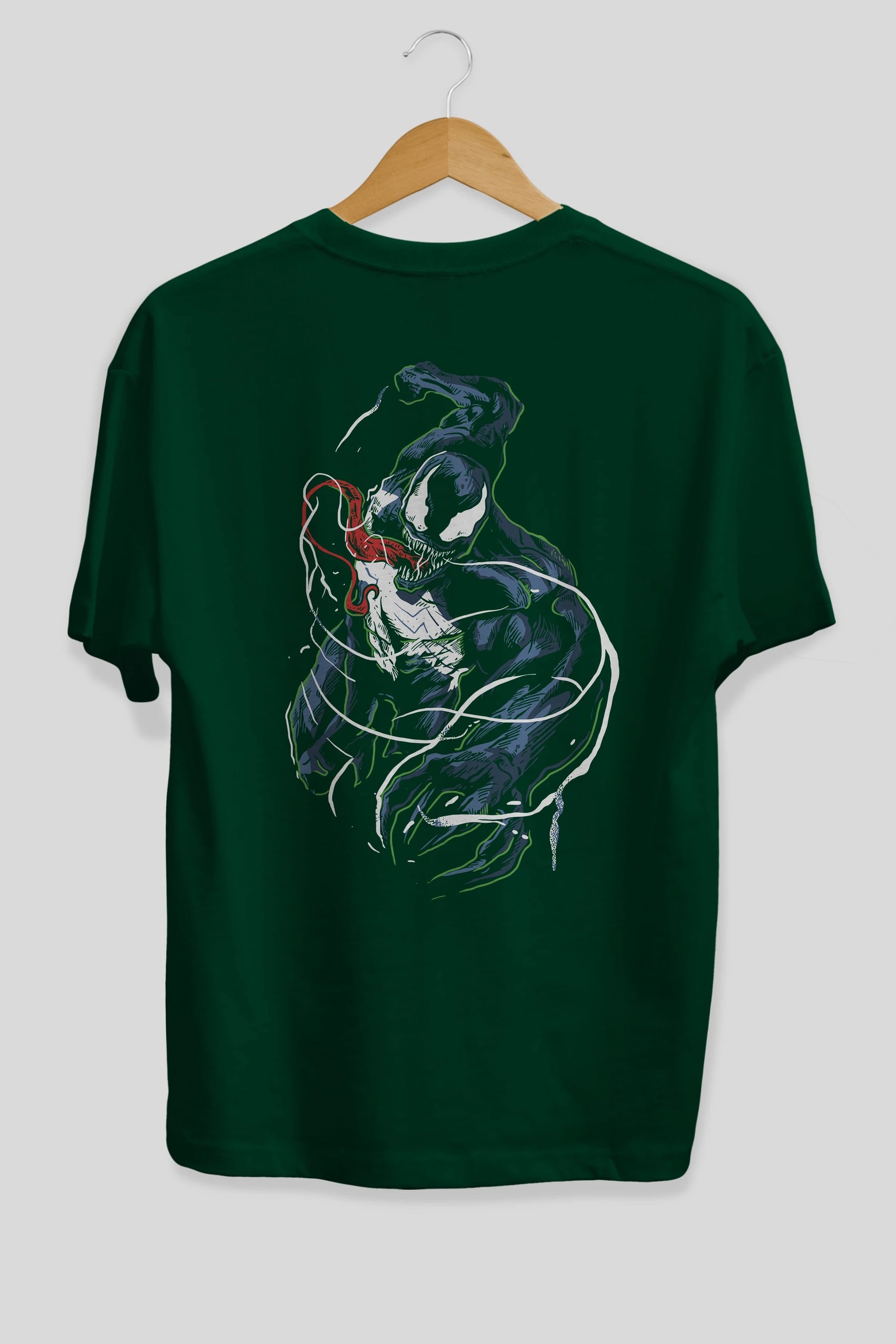 Venom (5) Arka Baskılı Oversize t-shirt Erkek Kadın Unisex %100 Pamuk Bisiklet Yaka tişort