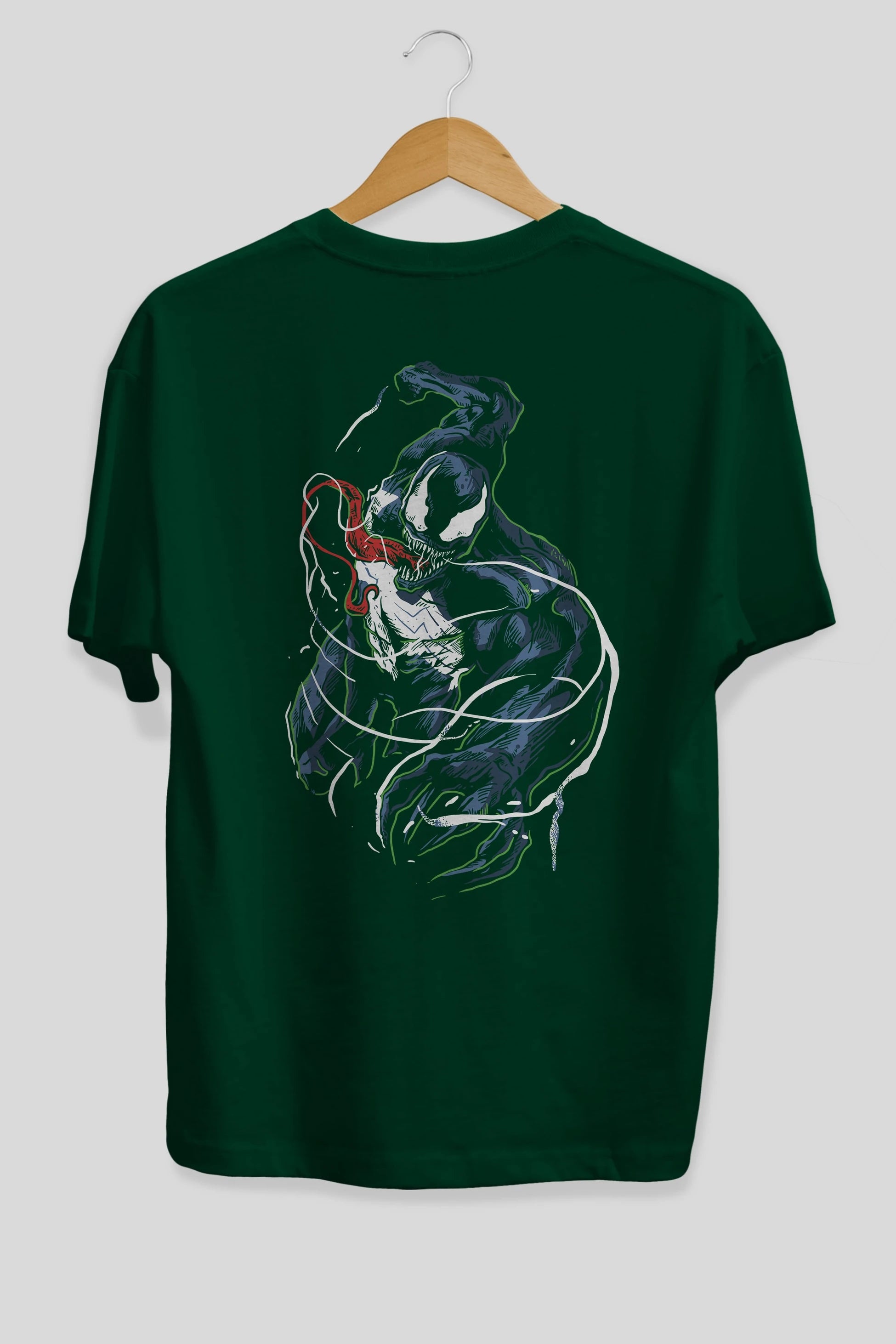 Venom (5) Arka Baskılı Oversize t-shirt Erkek Kadın Unisex %100 Pamuk Bisiklet Yaka tişort