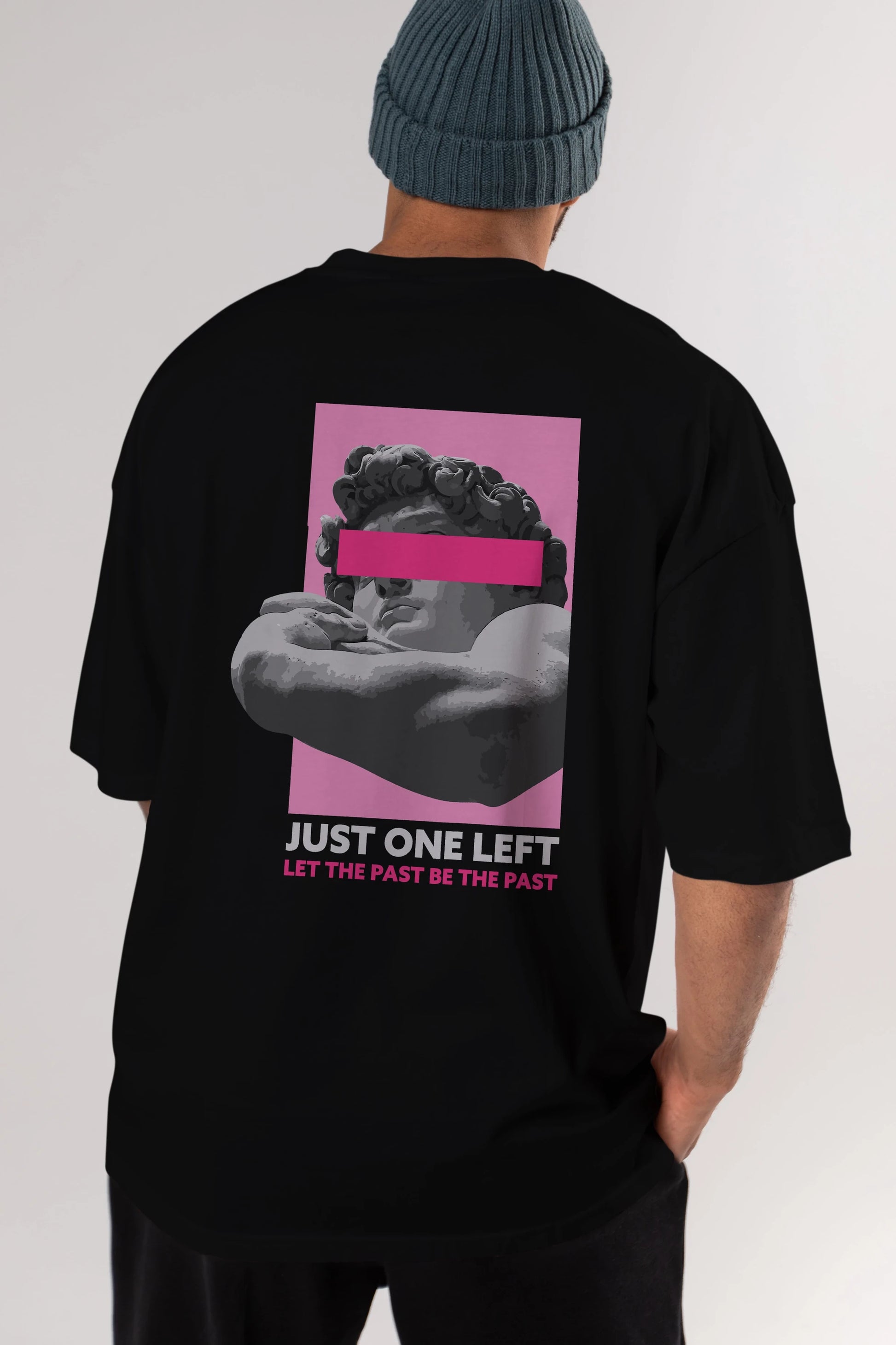 Just One Left Arka Baskılı Oversize t-shirt Erkek Kadın Unisex